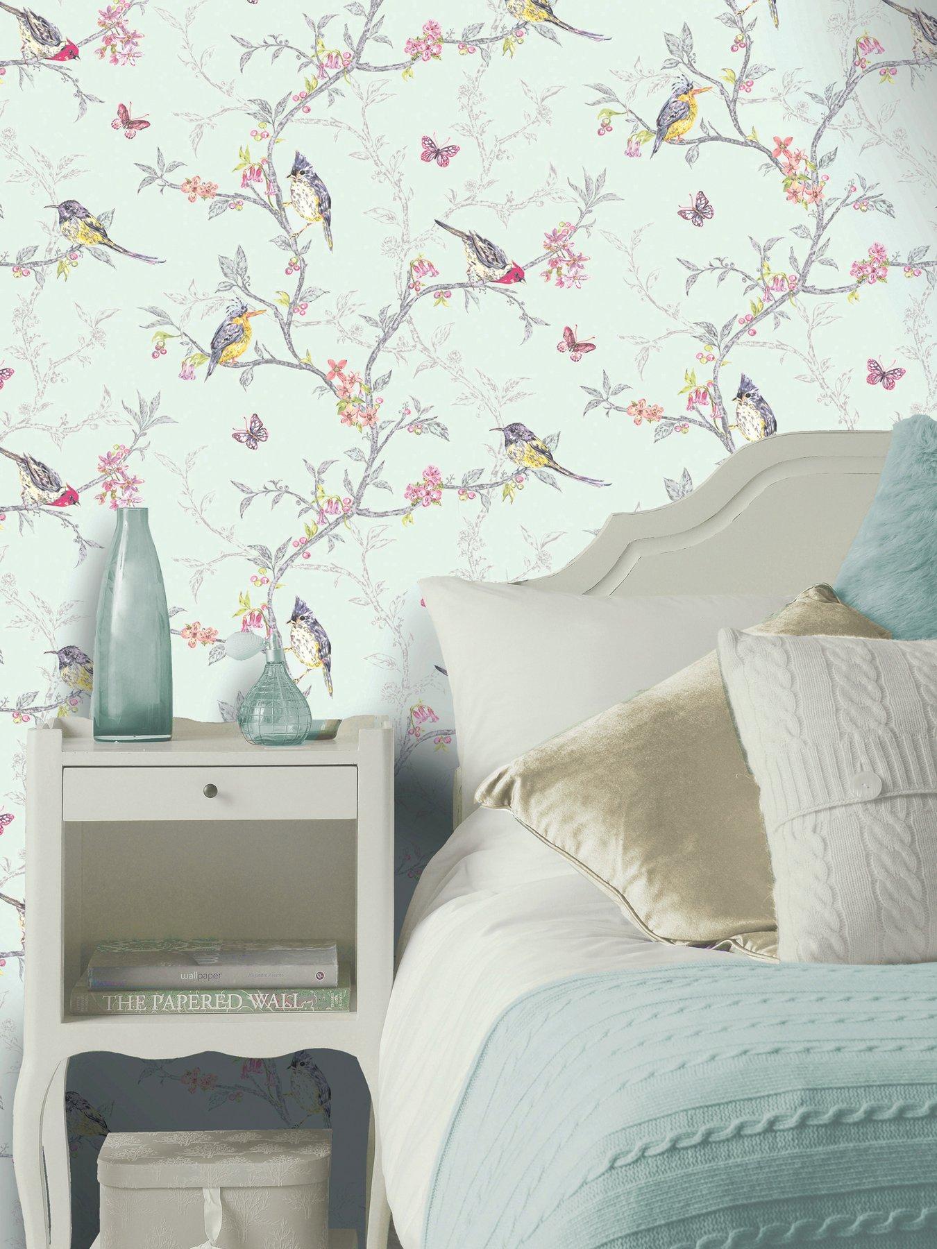 Image 1 of 5 of Holden Decor Phoebe Wallpaper - Soft Teal