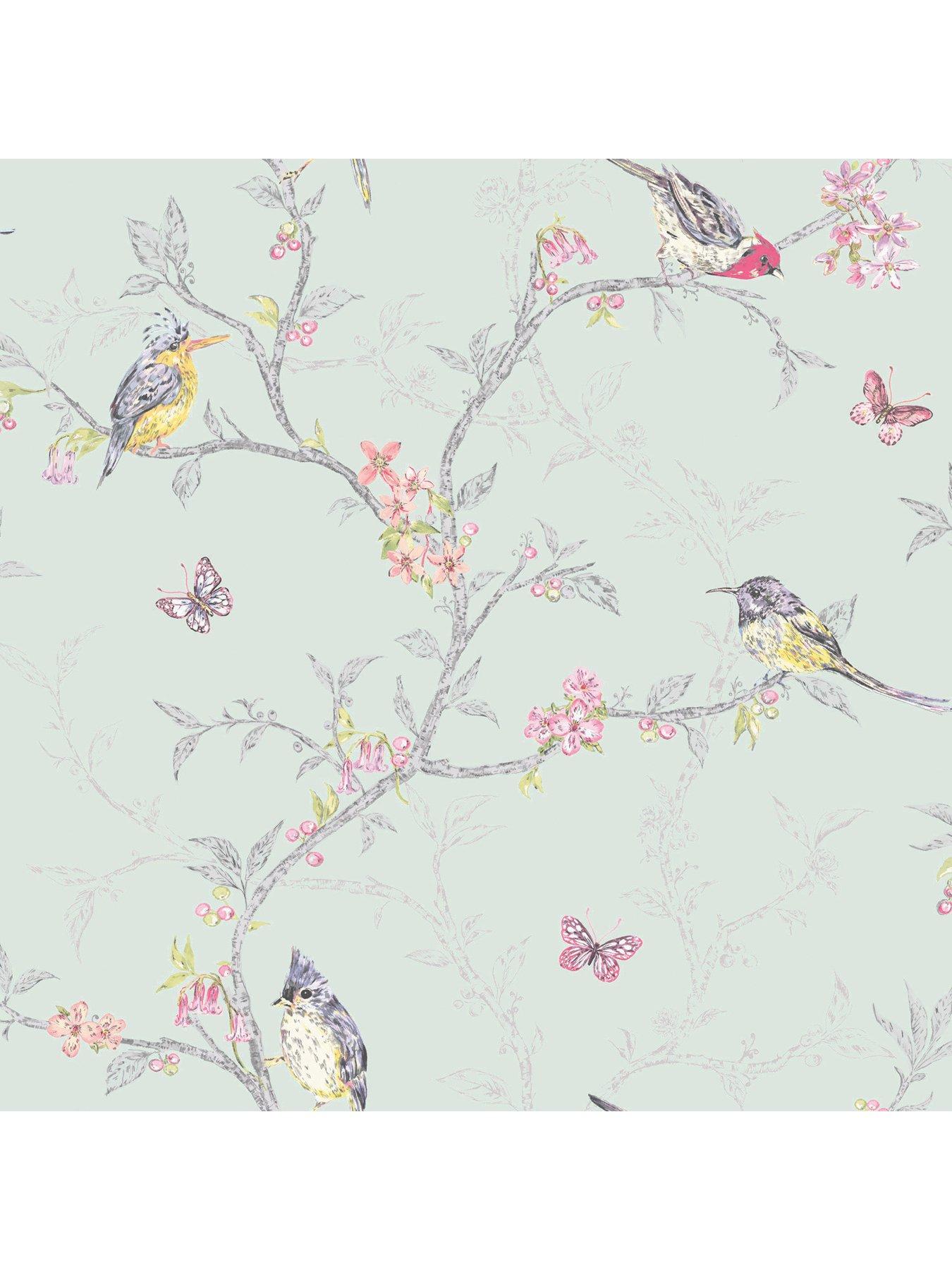 Image 2 of 5 of Holden Decor Phoebe Wallpaper - Soft Teal
