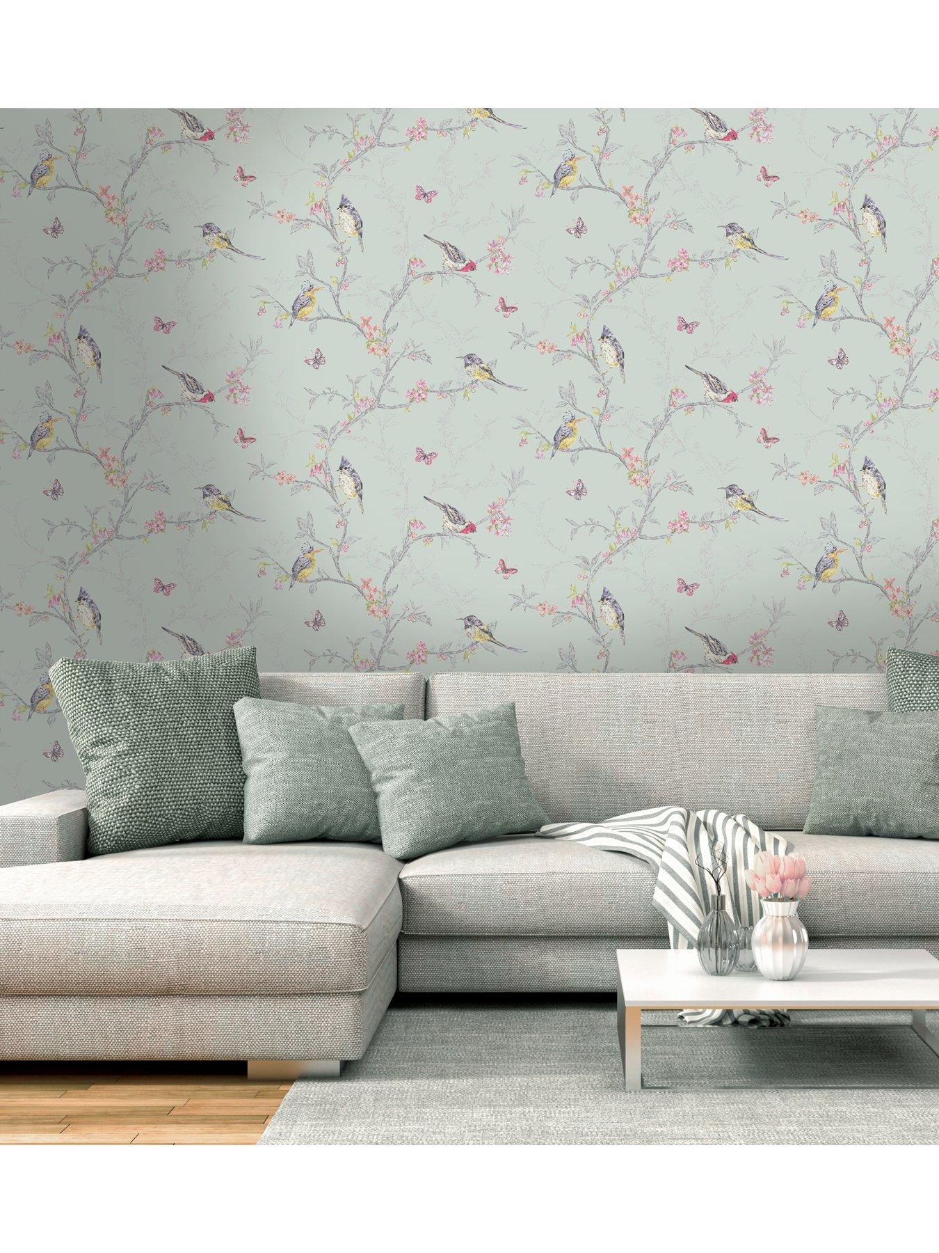 Image 3 of 5 of Holden Decor Phoebe Wallpaper - Soft Teal