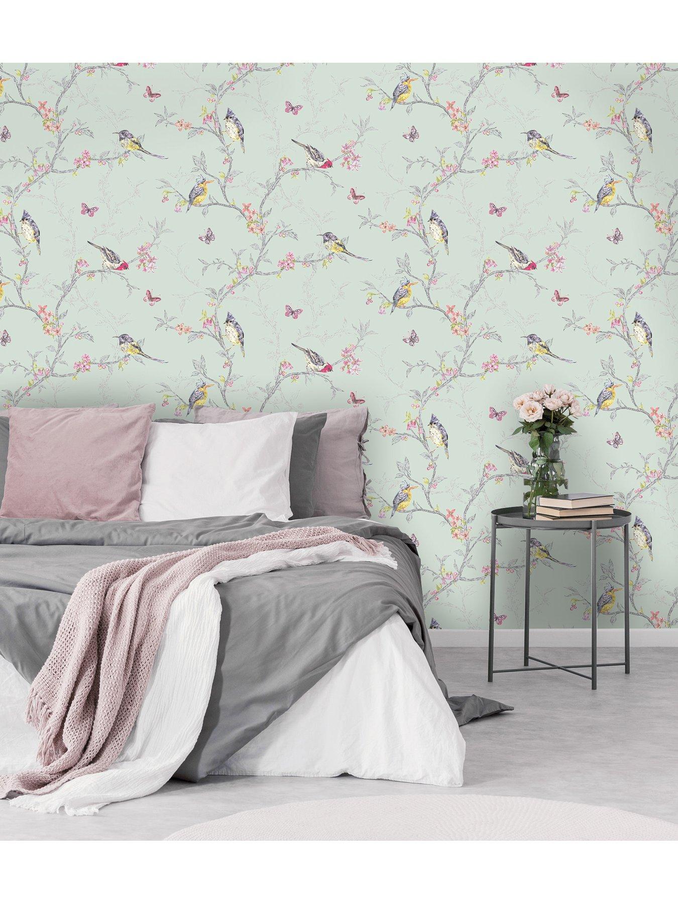 Image 4 of 5 of Holden Decor Phoebe Wallpaper - Soft Teal