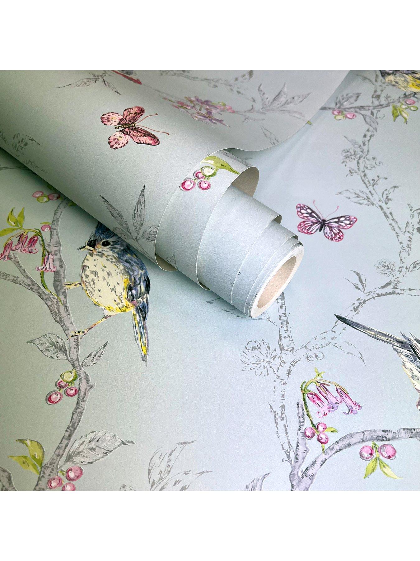 Image 5 of 5 of Holden Decor Phoebe Wallpaper - Soft Teal