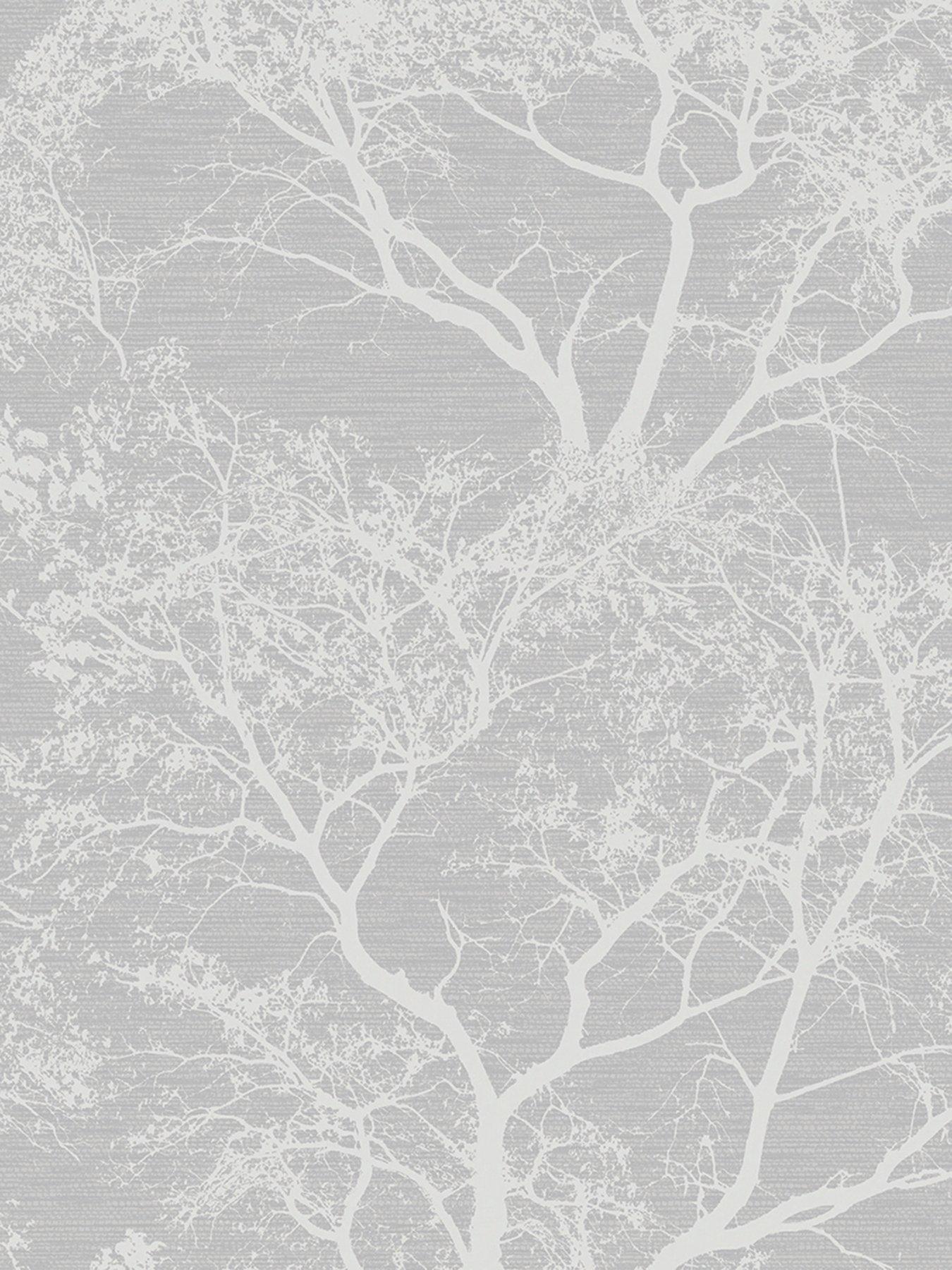 Image 2 of 5 of Holden Decor Whispering Trees Wallpaper - Grey