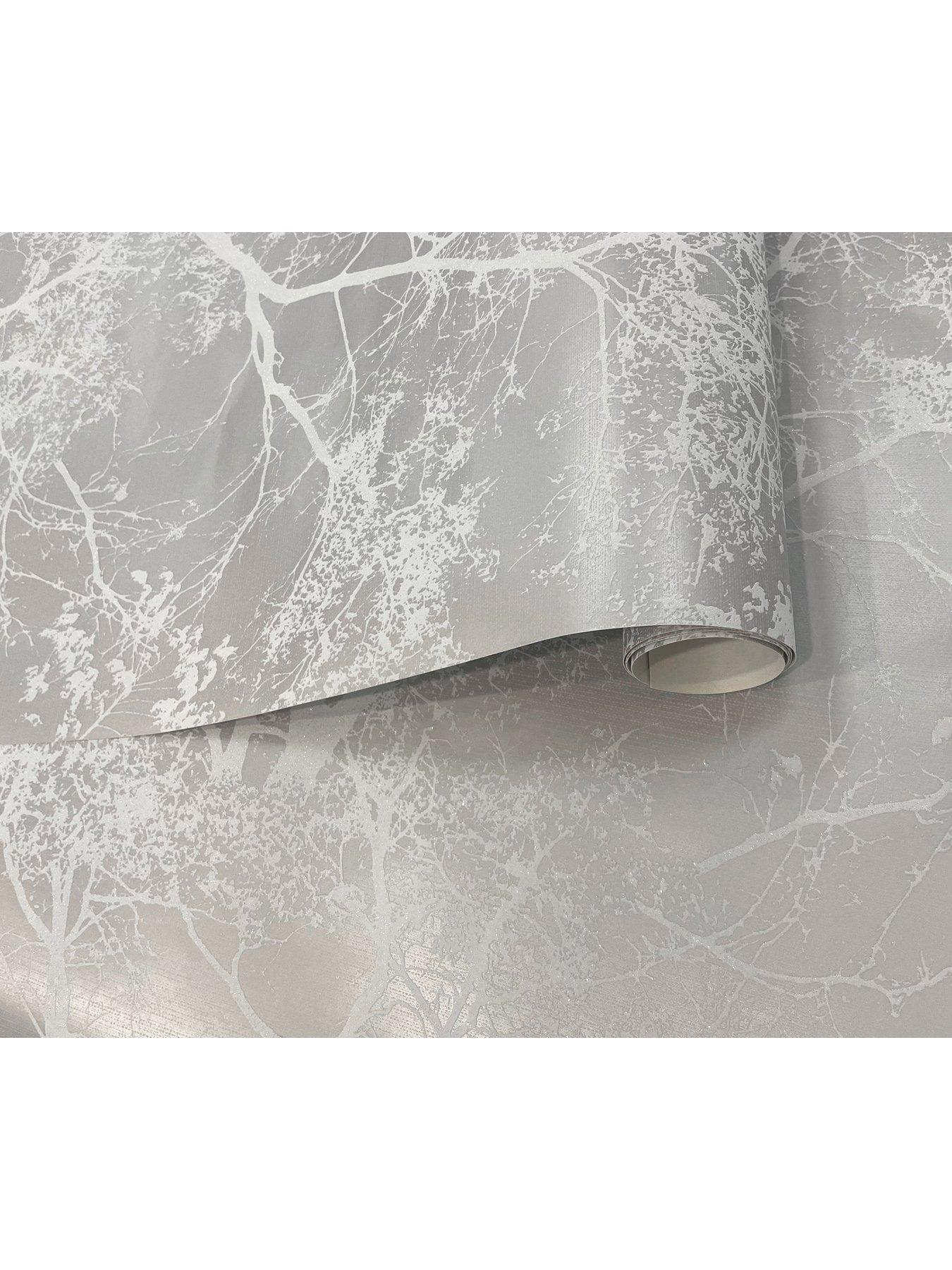 Image 5 of 5 of Holden Decor Whispering Trees Wallpaper - Grey