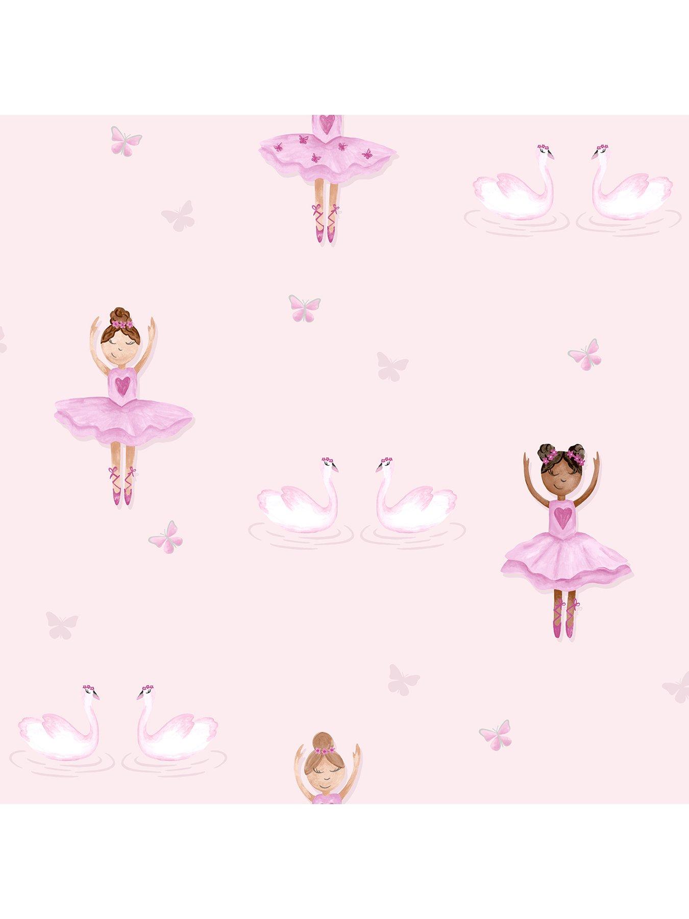Image 2 of 5 of Holden Decor Ballerina Wallpaper - Pink