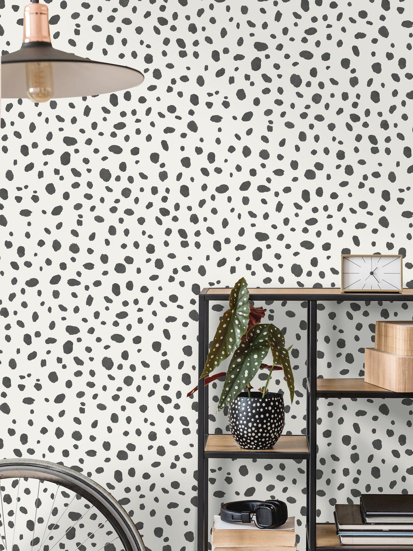 Image 1 of 5 of Holden Decor Dalmatian Wallpaper - Black/white