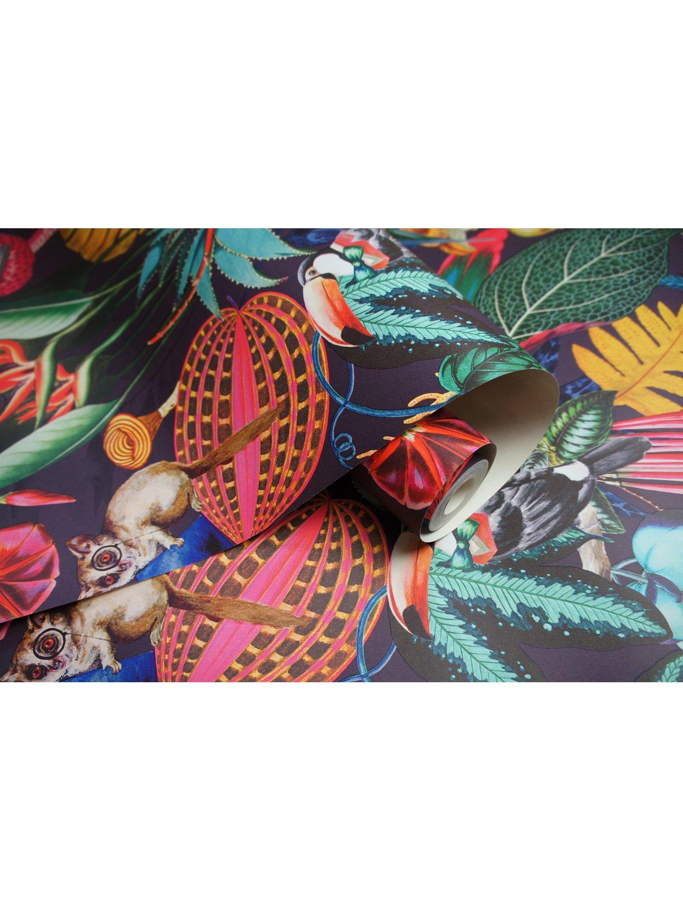 Image 5 of 5 of Holden Decor Wonderland Wallpaper in Plum
