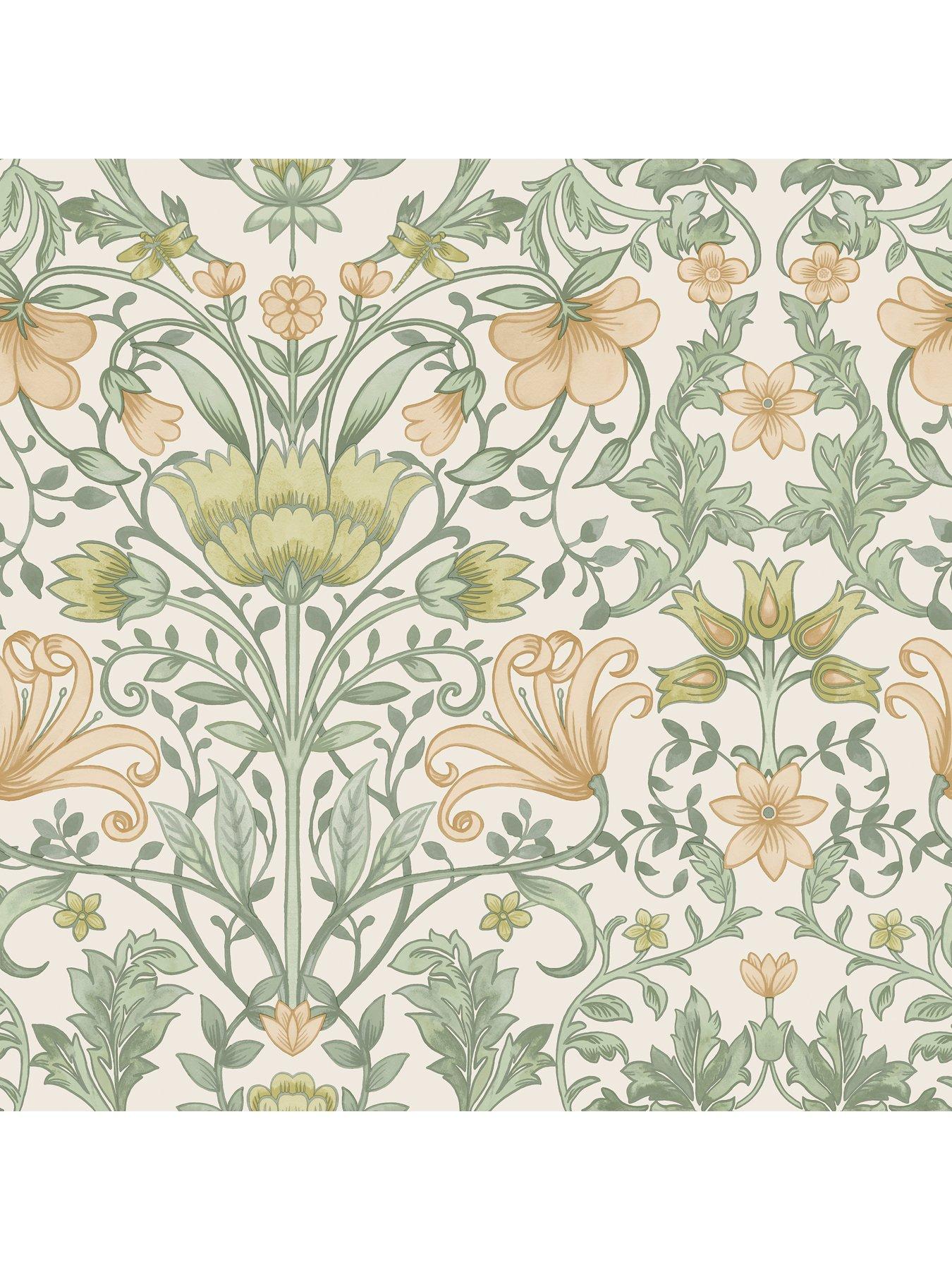 holden-decor-vintage-floral-wallpaper-cream-ochrestillFront