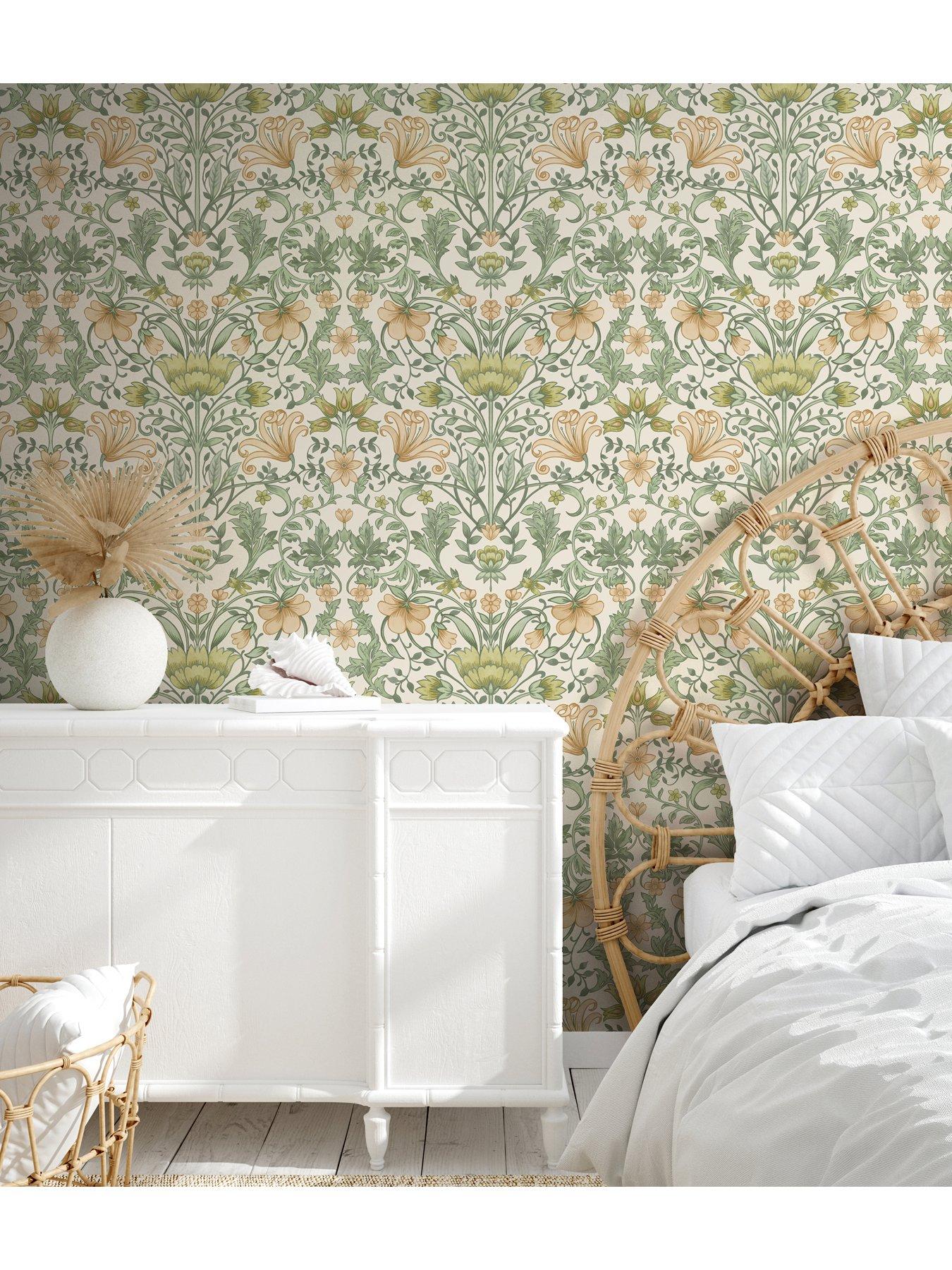 holden-decor-vintage-floral-wallpaper-cream-ochreback