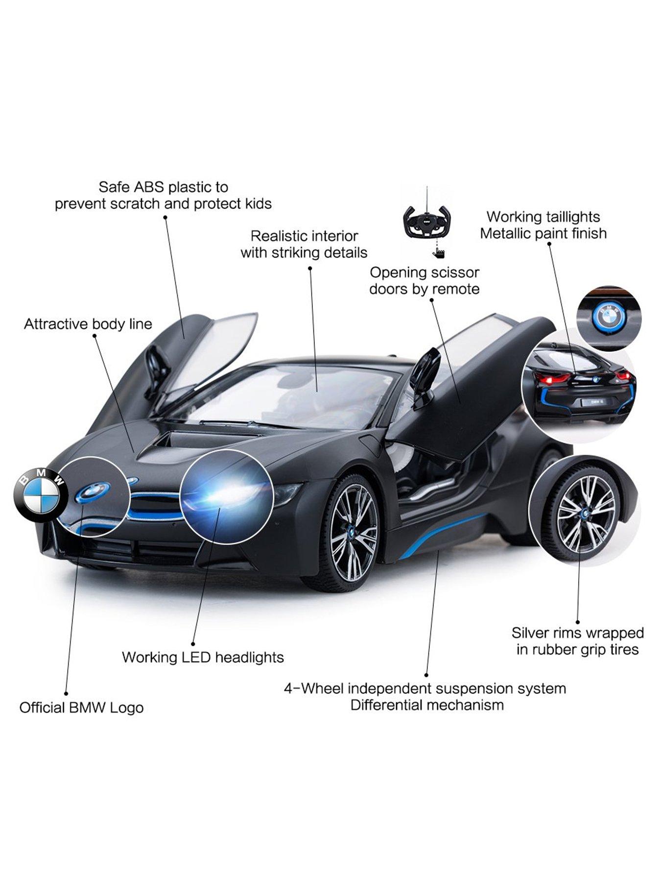 Image 4 of 7 of 1:14 Scale Rastar BMW i8 - Black Remote Control Car