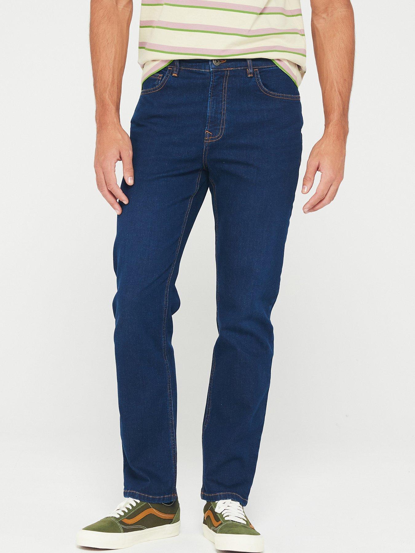 Image 1 of 6 of Everyday Straight Jeans with Stretch - Dark Wash