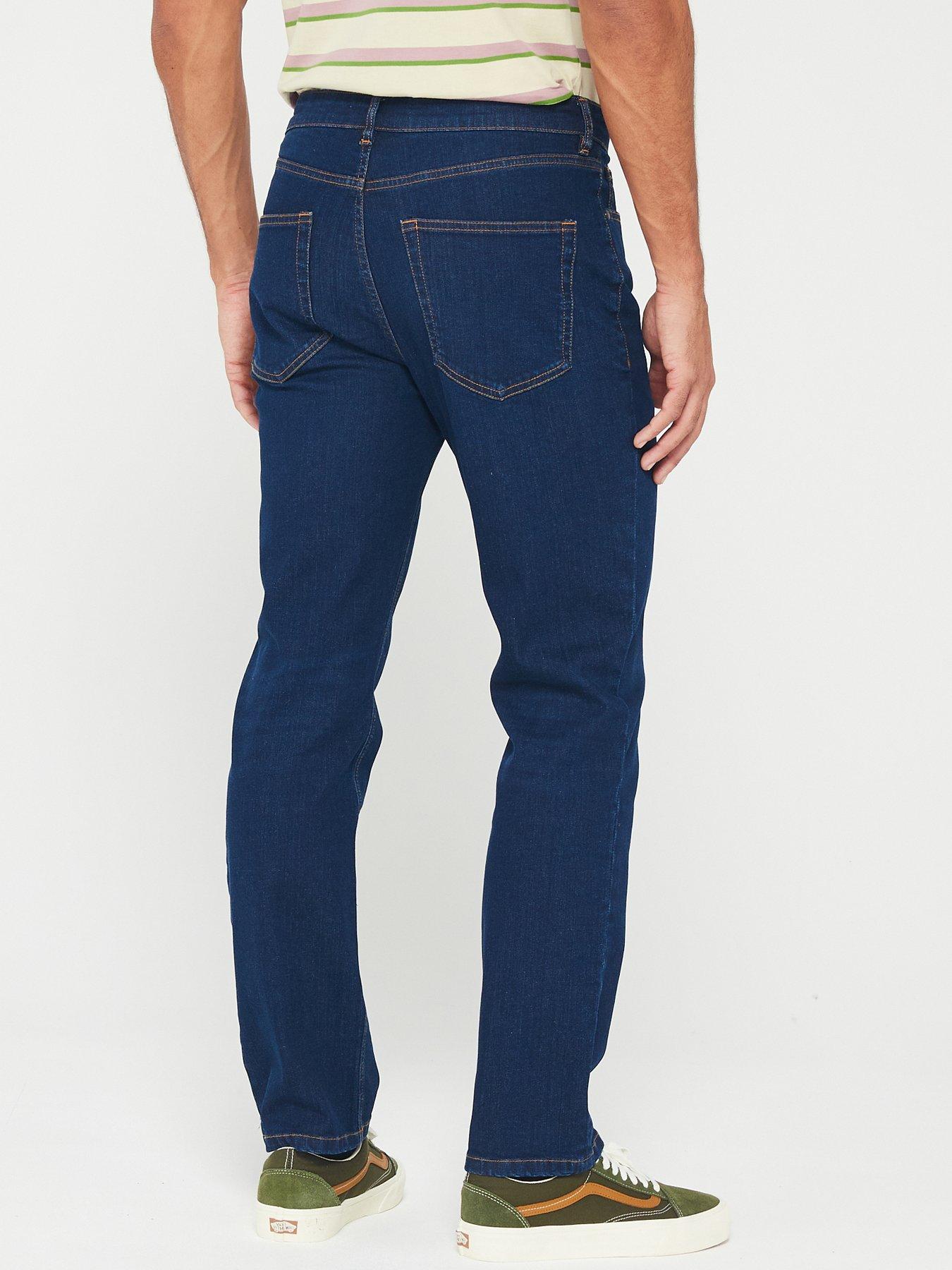 Image 2 of 6 of Everyday Straight Jeans with Stretch - Dark Wash