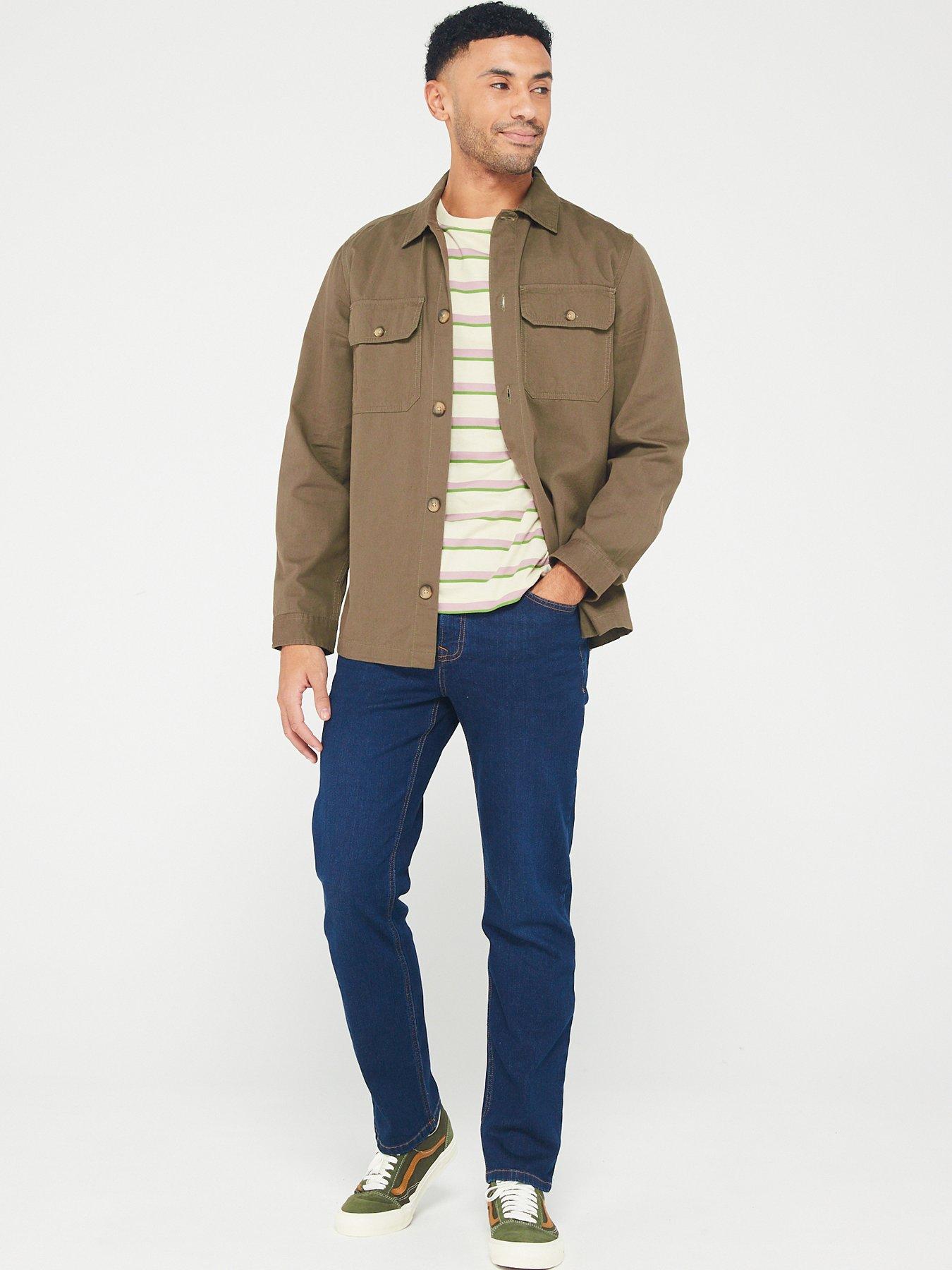 Image 3 of 6 of Everyday Straight Jeans with Stretch - Dark Wash