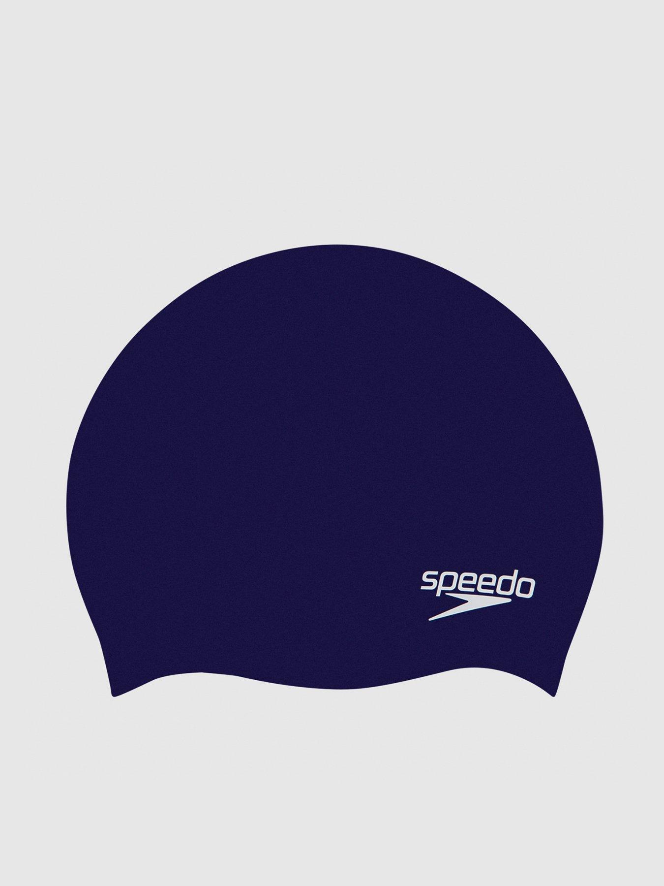Image 1 of 2 of Speedo Plain Moulded Silicone Junior Swimming Cap - Navy
