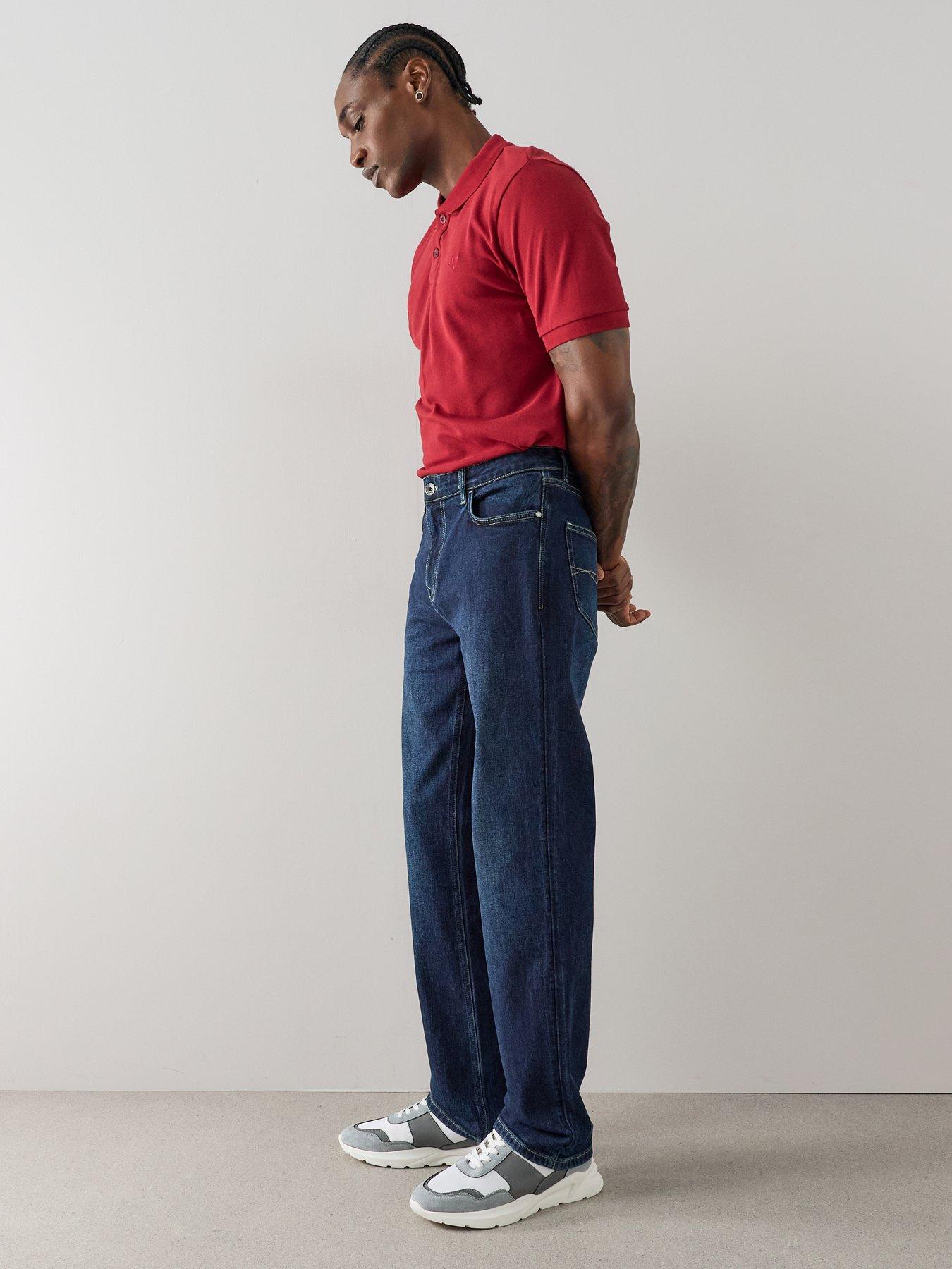 Image 1 of 6 of The Very Collection Straight Jeans with Stretch - Dark Wash