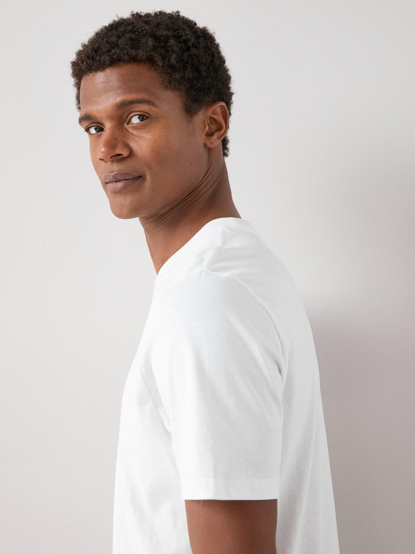 Image 5 of 7 of The Very Collection 2 Pack Pure Cotton Crew Neck T-shirts - White