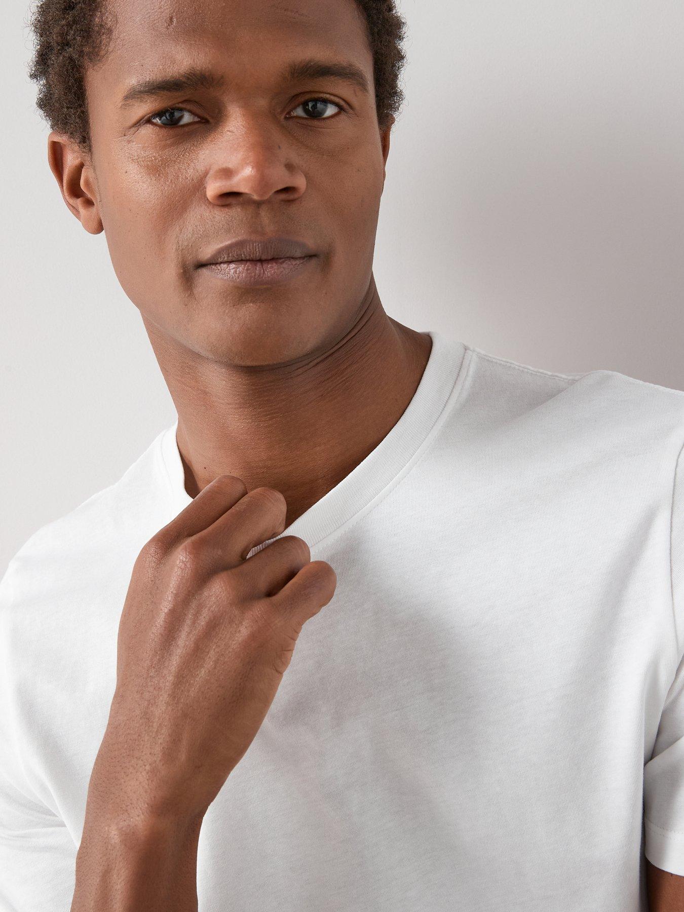 Image 7 of 7 of The Very Collection 2 Pack Pure Cotton Crew Neck T-shirts - White