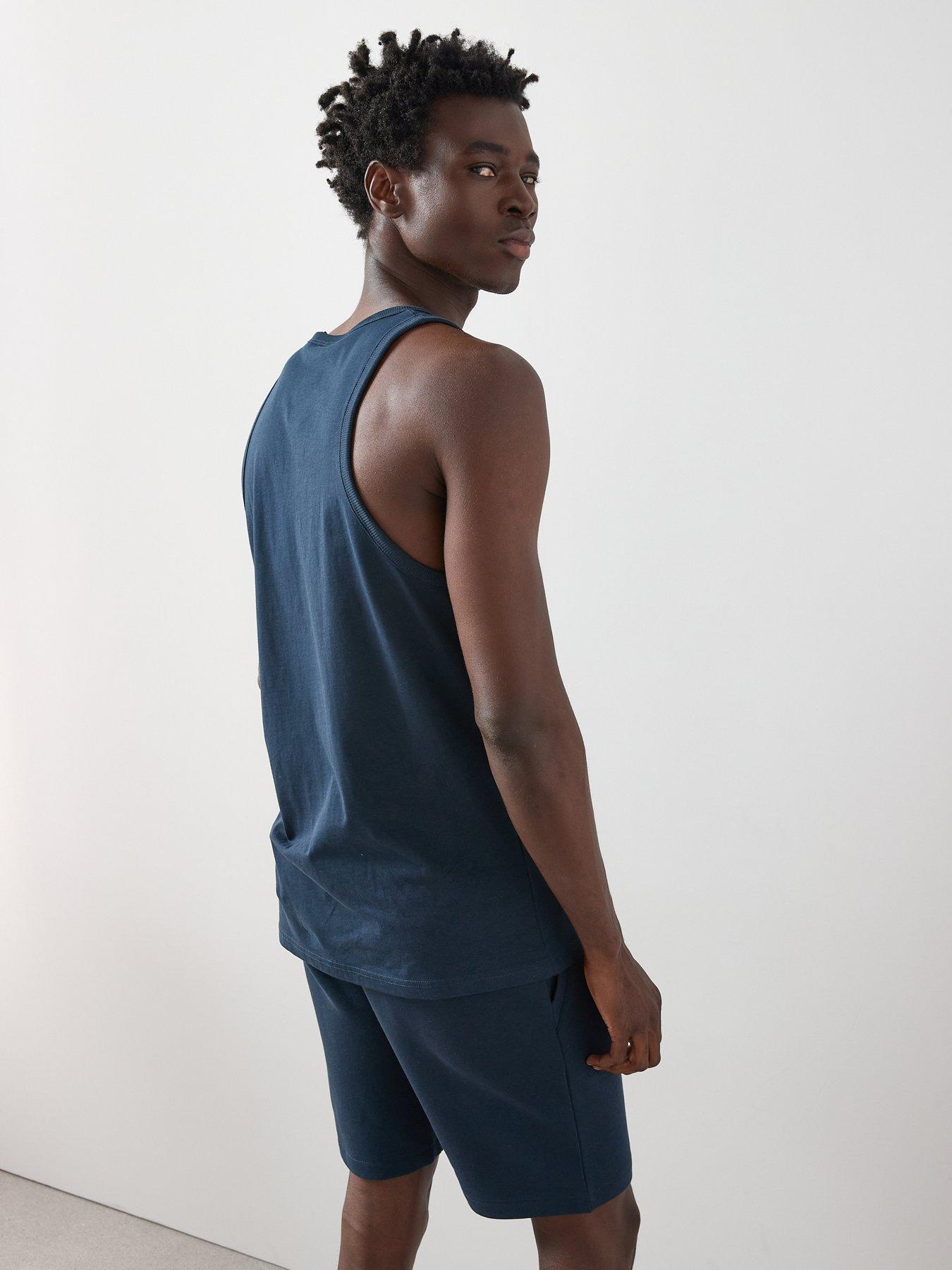 Image 2 of 6 of The Very Collection Pure Cotton Jersey Vest - Navy