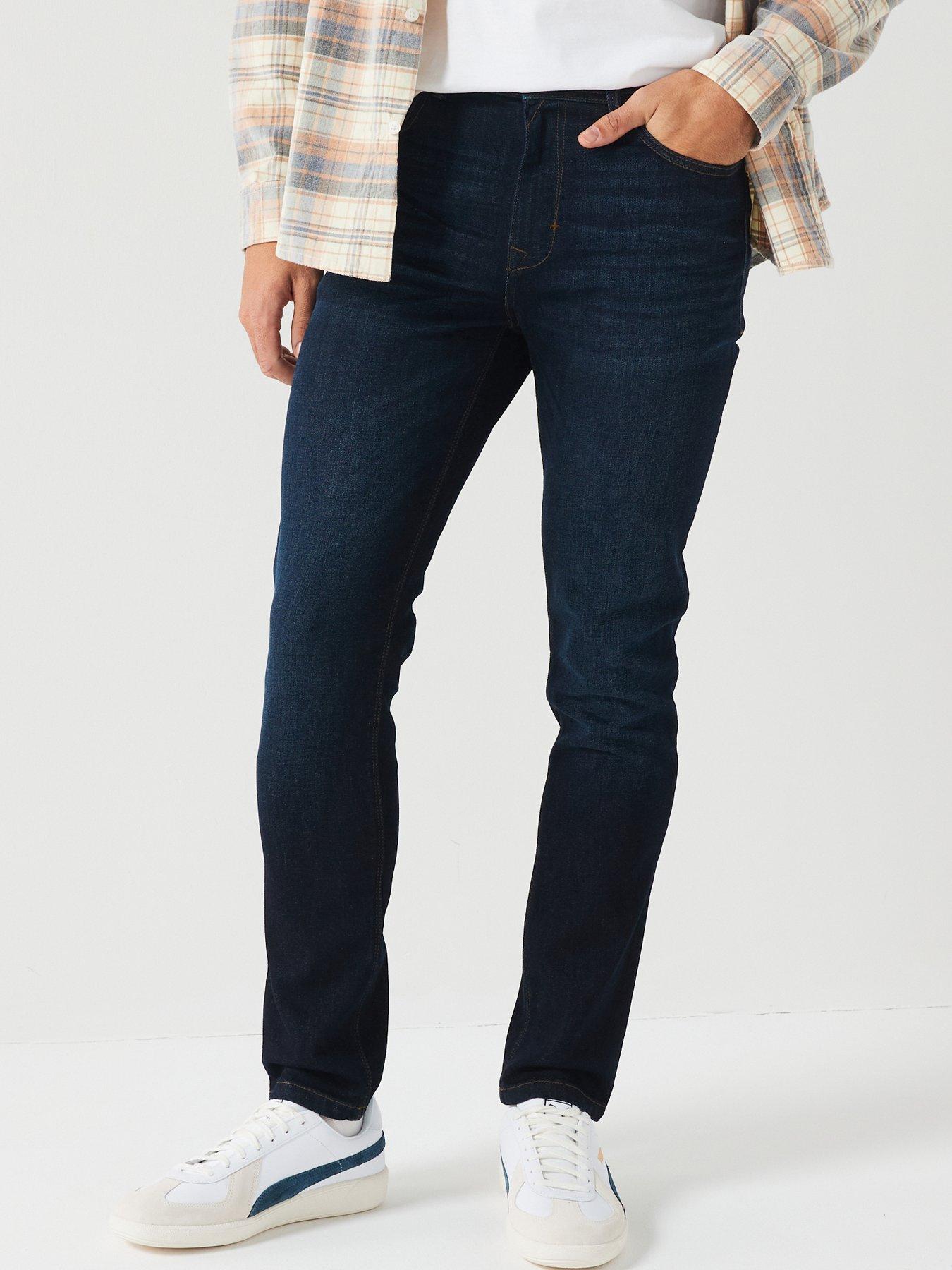 Image 1 of 6 of Very Man Slim Jeans With Stretch - Dark Wash