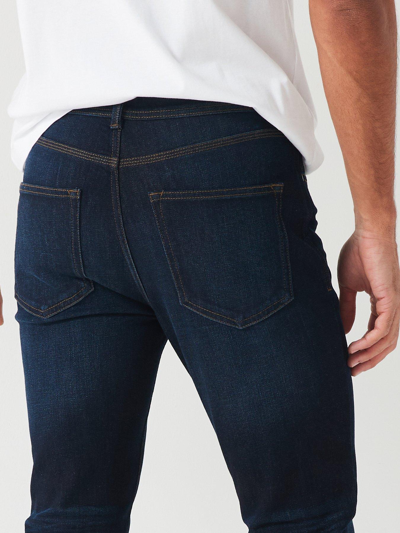 Image 4 of 6 of Very Man Slim Jeans With Stretch - Dark Wash