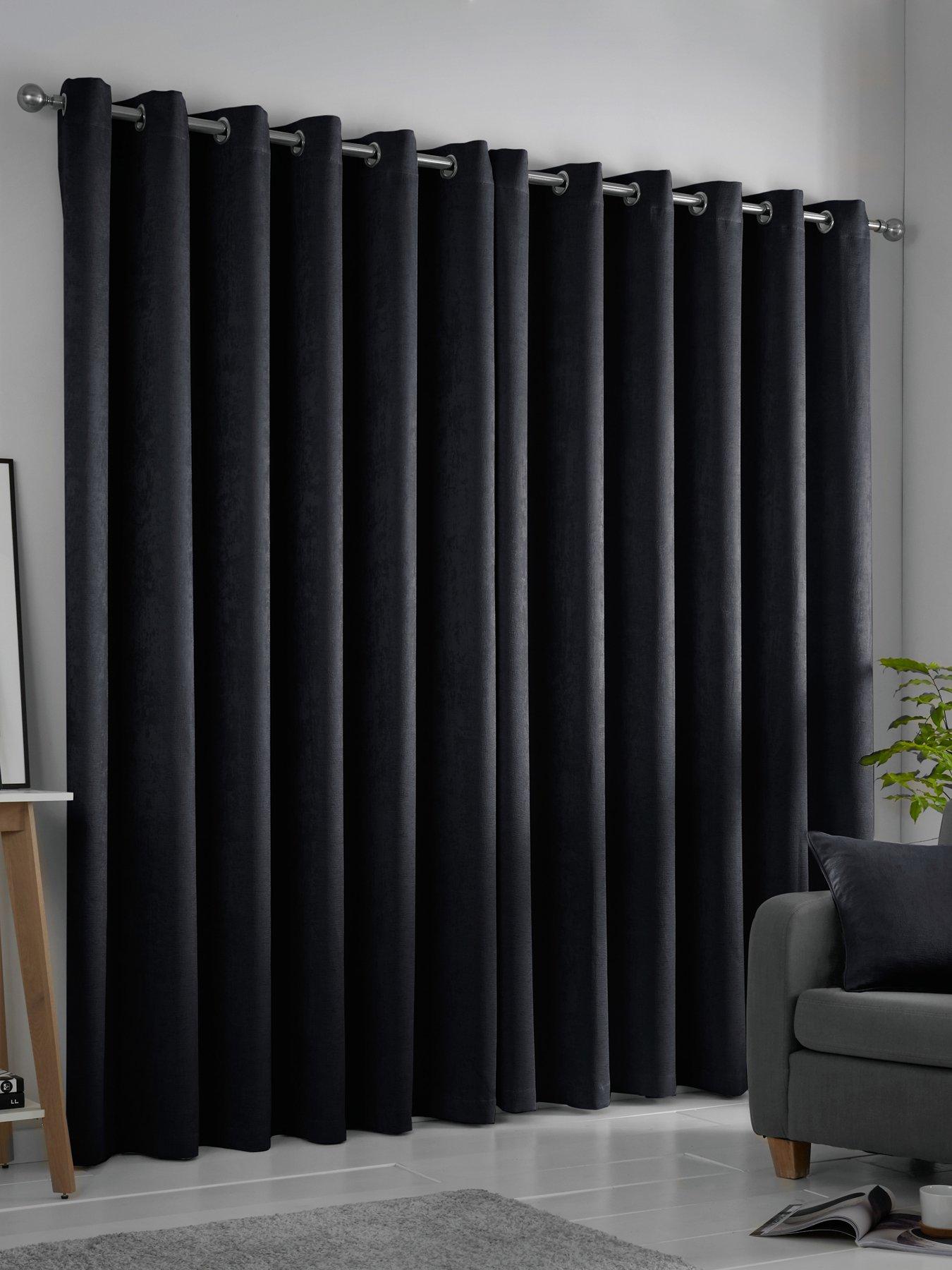 Image 3 of 4 of Fusion Strata Textured Dim Out Eyelet Curtains