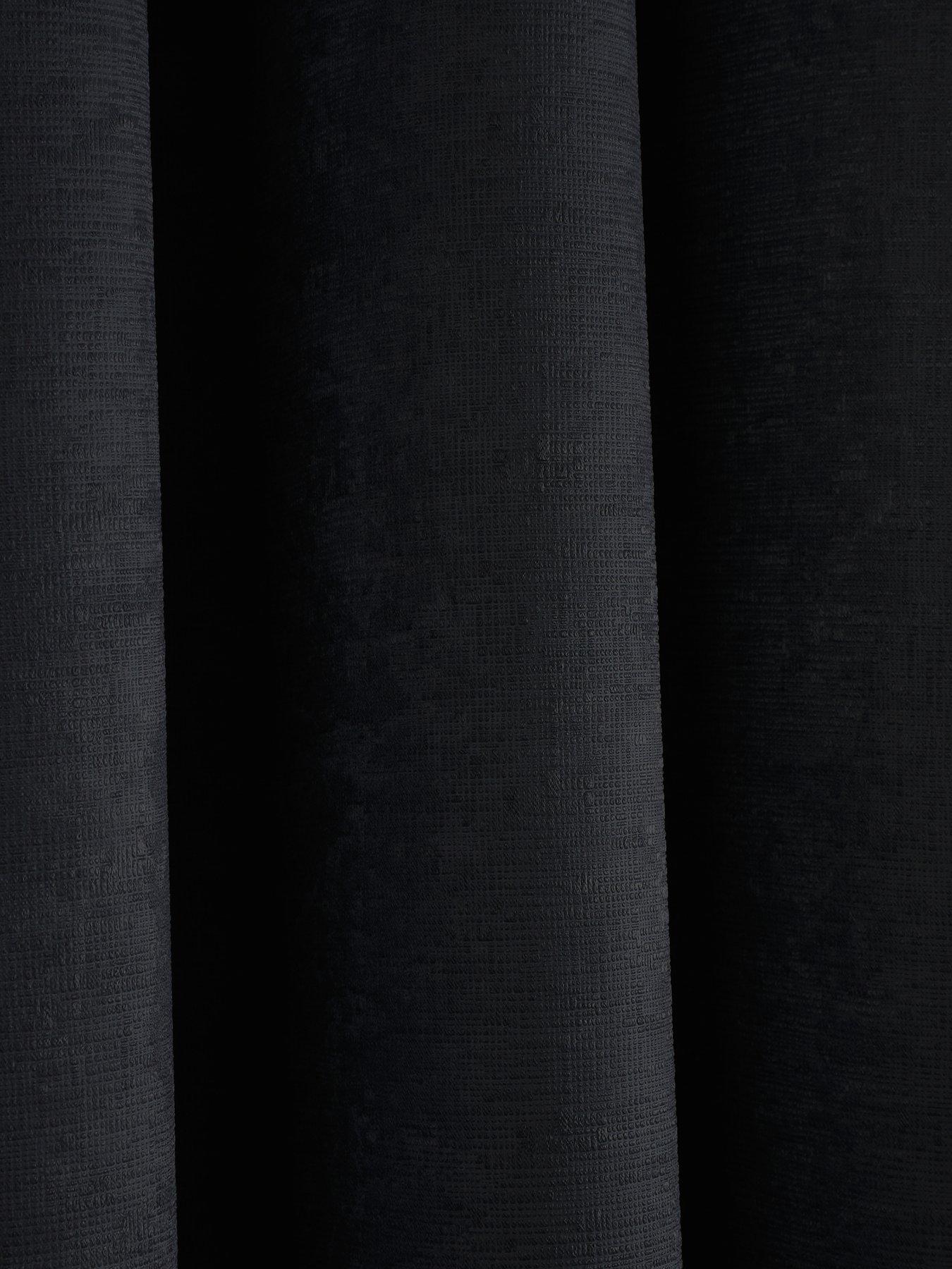 Image 4 of 4 of Fusion Strata Textured Dim Out Eyelet Curtains