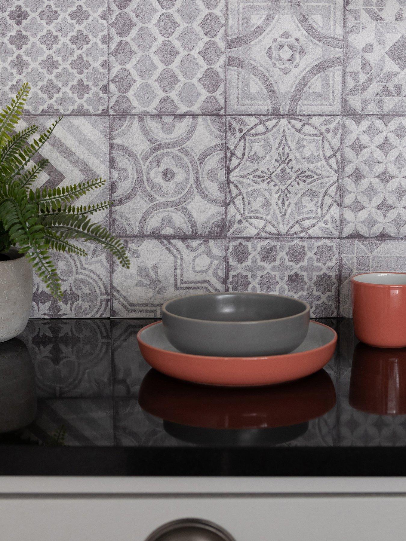 undefined Moroccan Tiles 3D Waterproof Splashback Wallpaper - 67.5cm x 4m