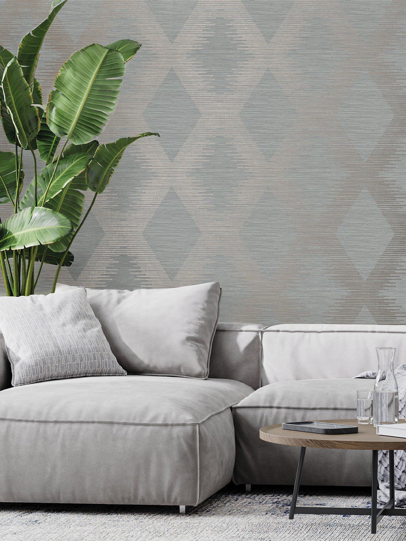 Image 1 of 7 of Superfresco Easy Serenity Geo Wallpaper -  Grey/rose Gold