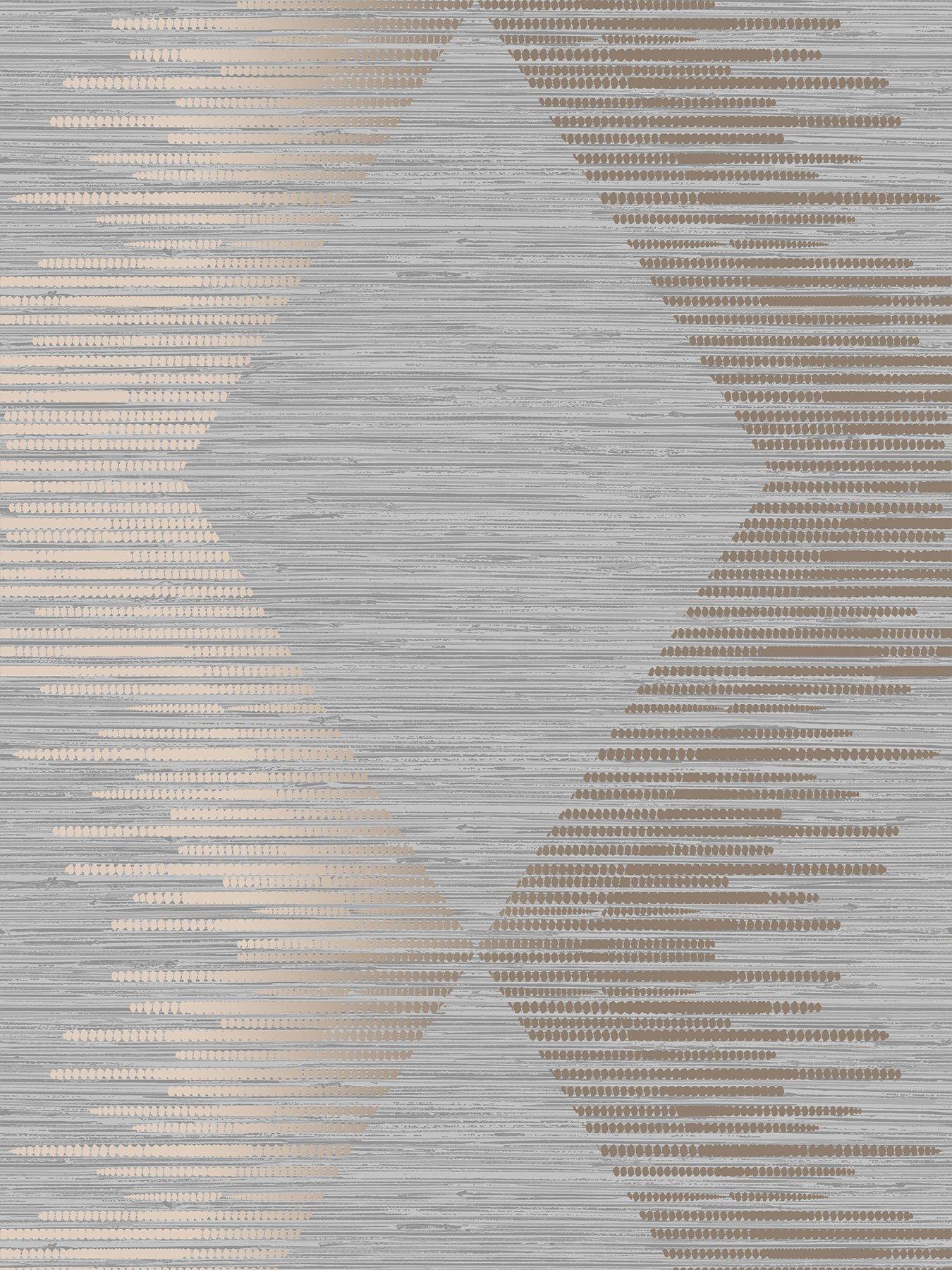 Image 4 of 7 of Superfresco Easy Serenity Geo Wallpaper -  Grey/rose Gold
