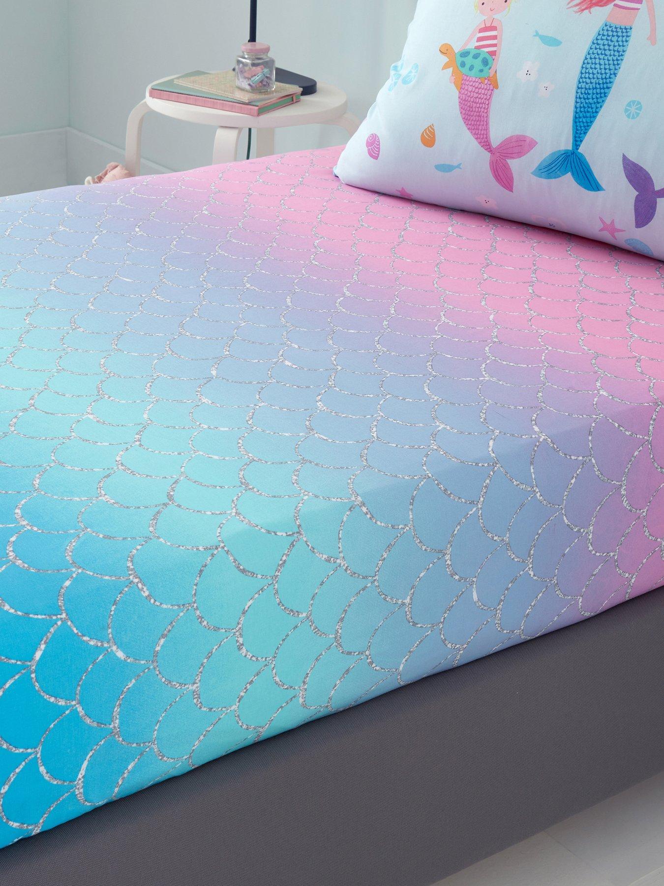 Image 1 of 3 of Catherine Lansfield Mermaid Pink Fitted Sheet