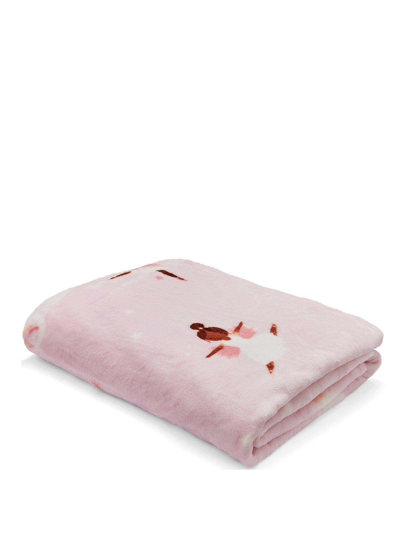 catherine-lansfield-dancing-fairies-soft-cosy-fleece-throw-pinkstillFront