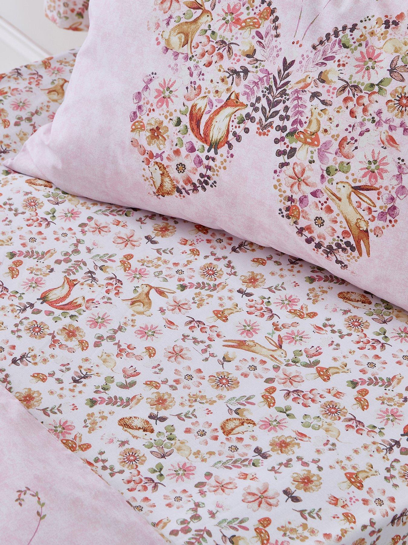 catherine-lansfield-enchanted-butterfly-fitted-sheet-pink