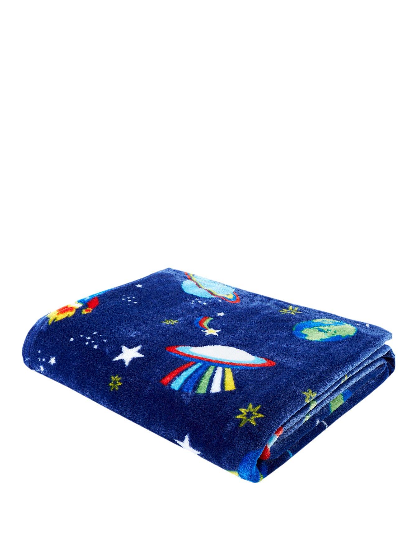 catherine-lansfield-lost-in-space-soft-cosy-fleece-blanket-bluestillFront