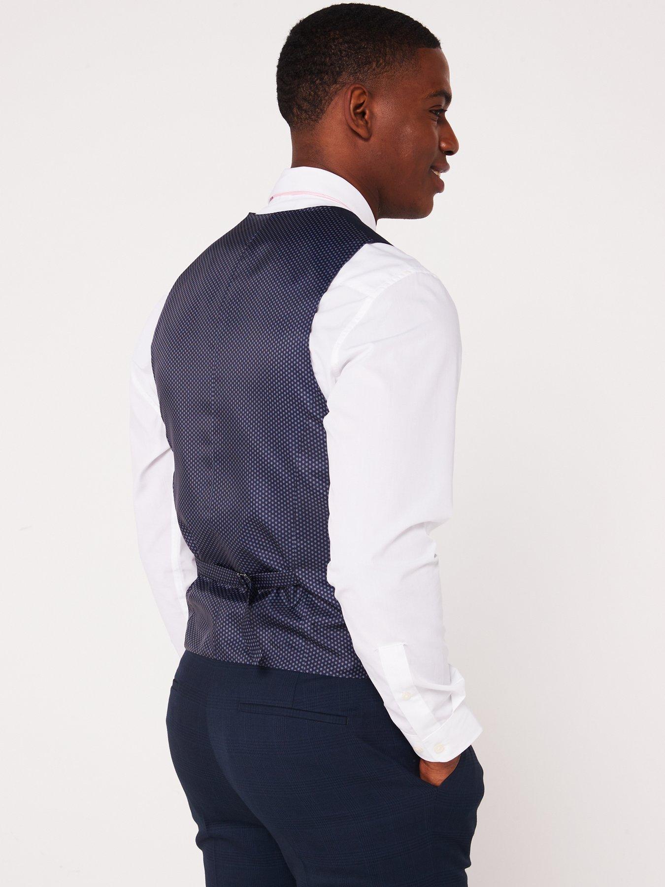 very-man-check-waistcoat-navystillFront