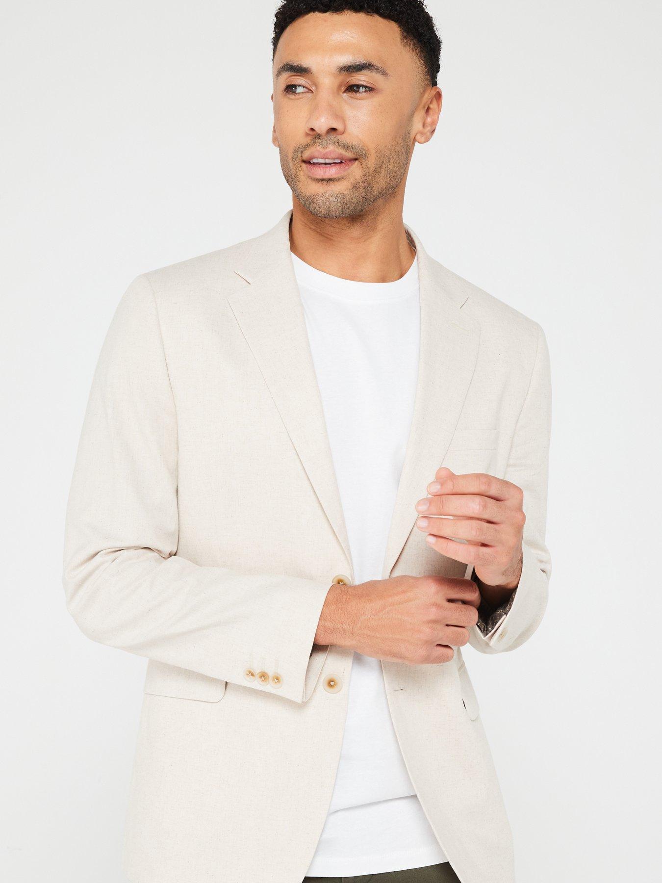Image 4 of 6 of Very Man Linen Blazer - Stone