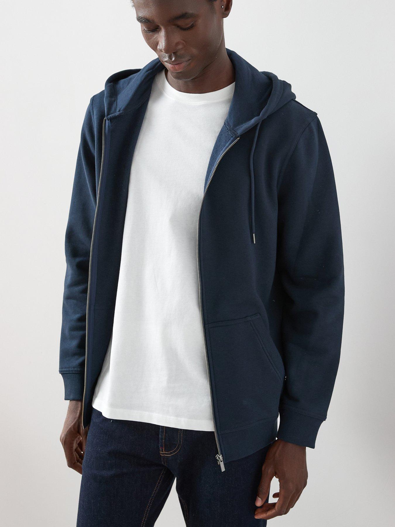 Image 1 of 6 of The Very Collection Essential Zip Through&nbsp;Hoodie -&nbsp;Navy