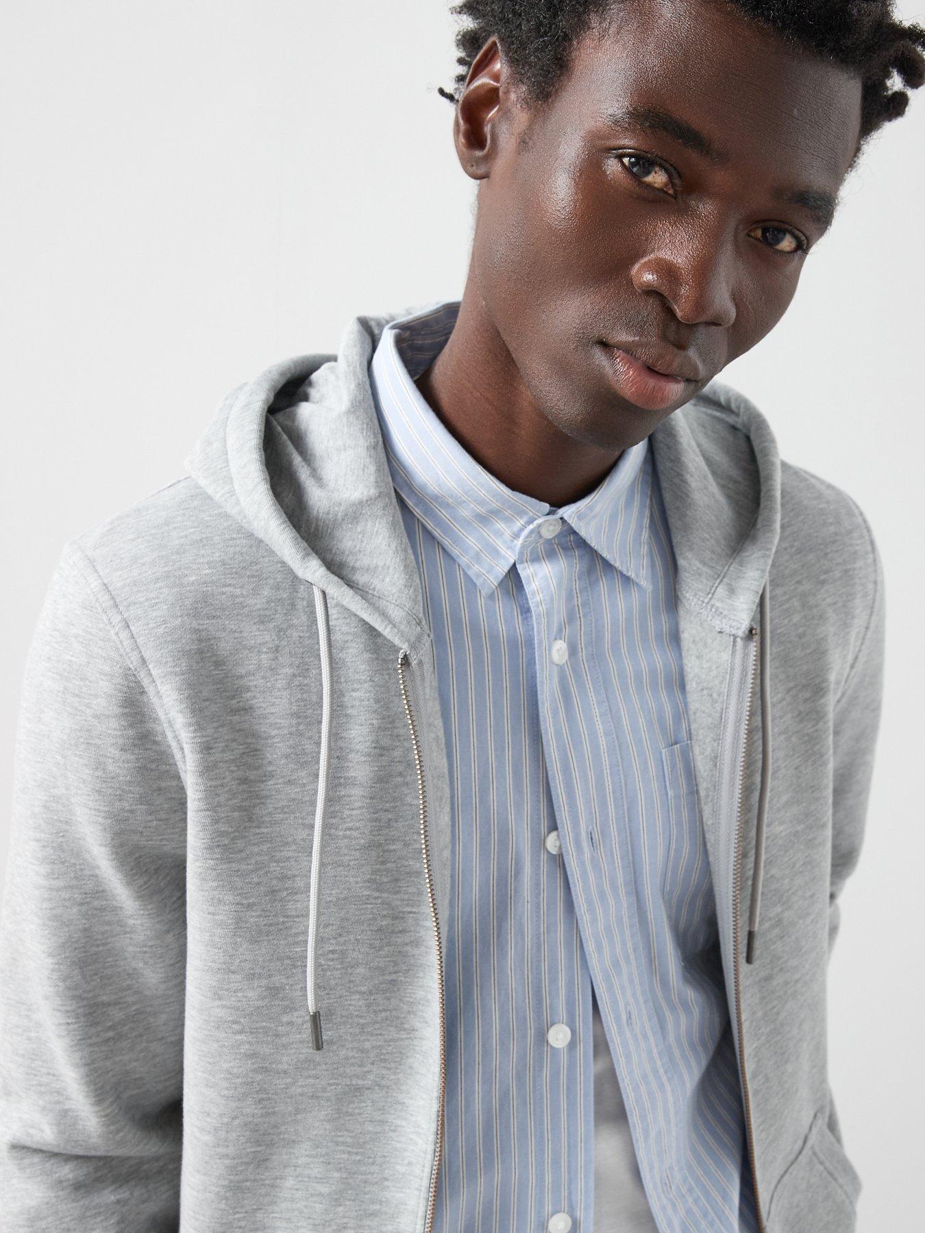 Image 4 of 6 of The Very Collection Essential Zip Through Hoody -&nbsp;Grey Marl