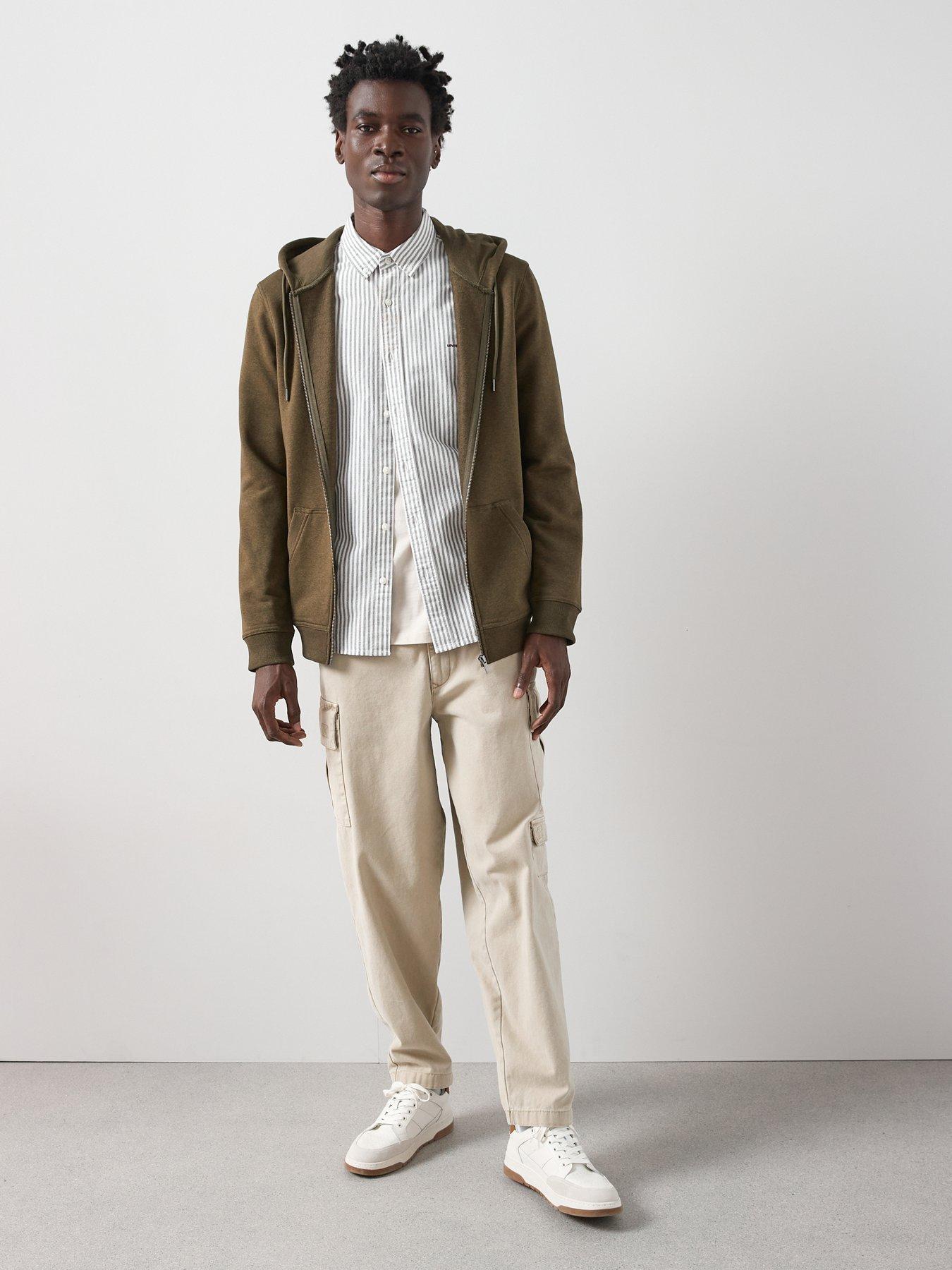 Image 3 of 6 of The Very Collection Essential Zip Through Hoodie&nbsp;- Khaki