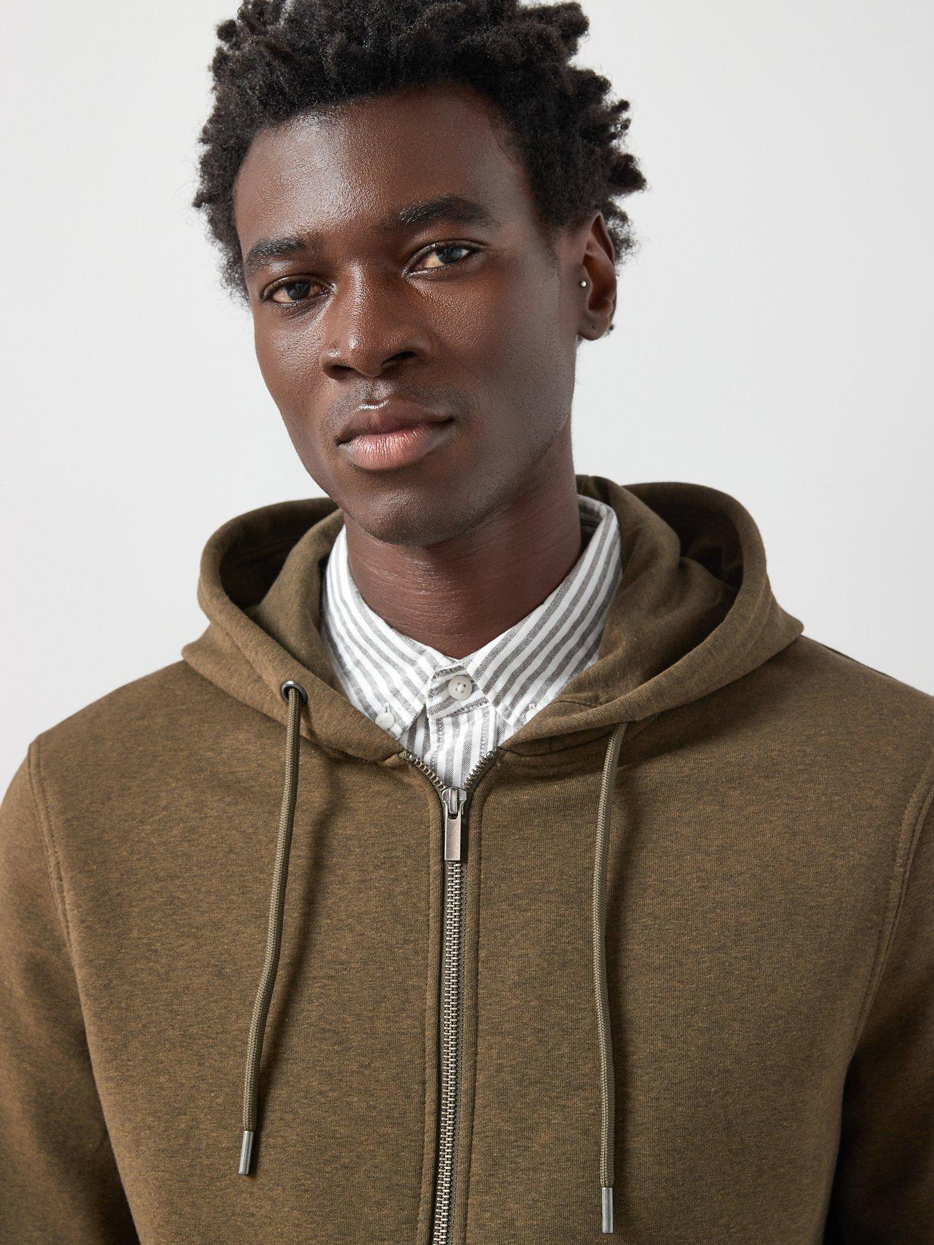 Image 4 of 6 of The Very Collection Essential Zip Through Hoodie&nbsp;- Khaki