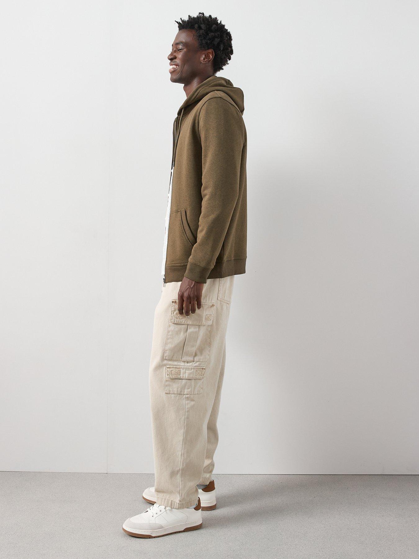 Image 6 of 6 of The Very Collection Essential Zip Through Hoodie&nbsp;- Khaki