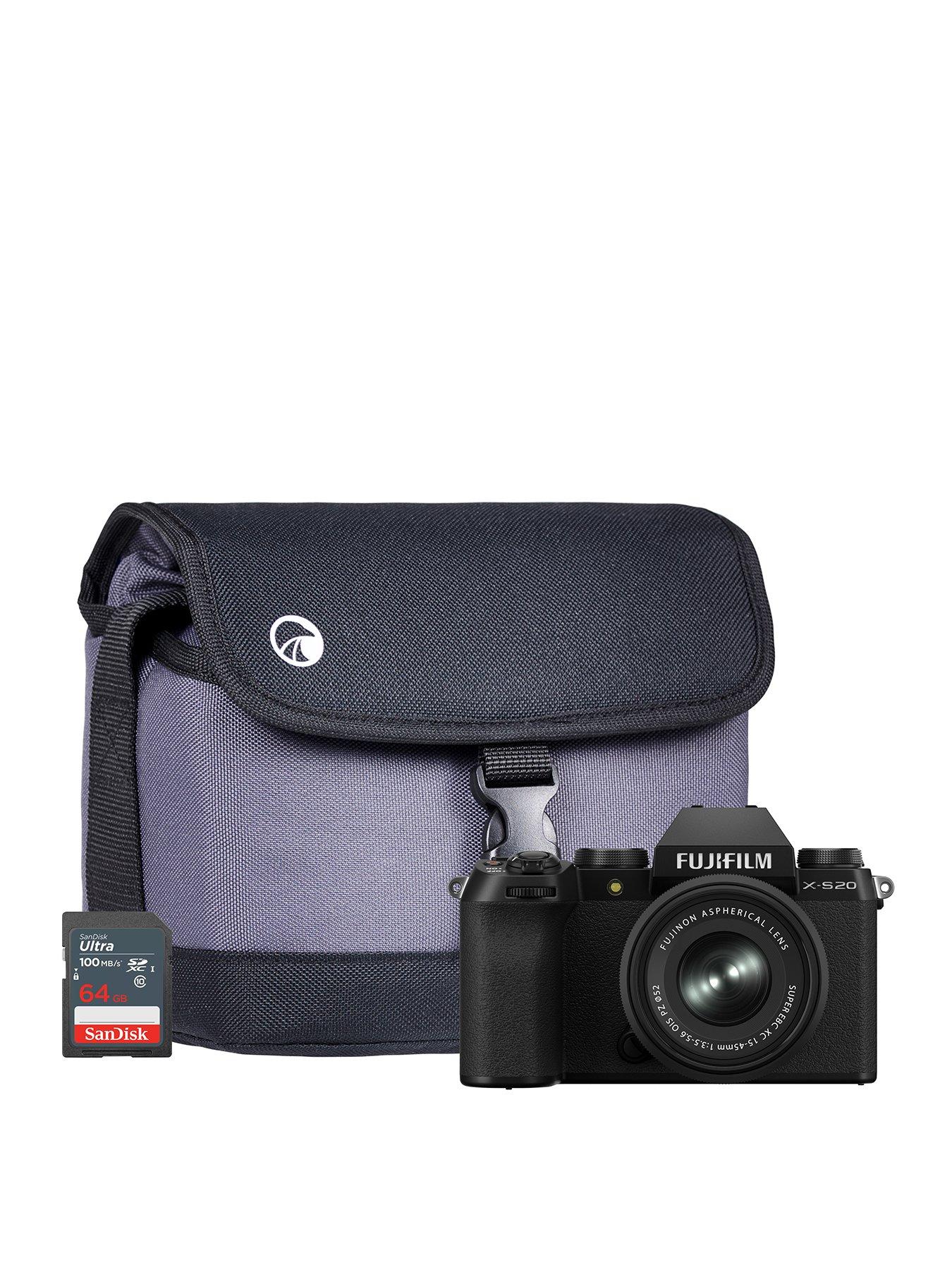 undefined Fujifilm X-S20 Mirrorless Digital Camera - Black - Camera + XC 15-45mm Lens + Sandisk 64GB SD Card + System Bag