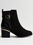 new-look-wide-fit-black-suedette-buckle-block-heel-ankle-bootsfront