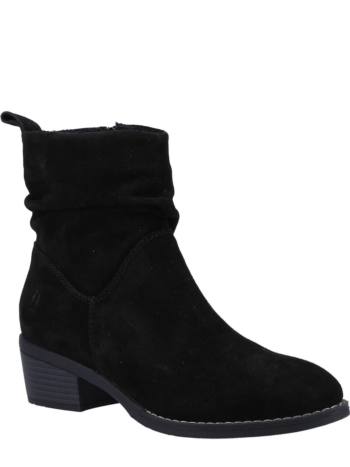 hush-puppies-iris-ruched-ankle-boot-blackstillFront