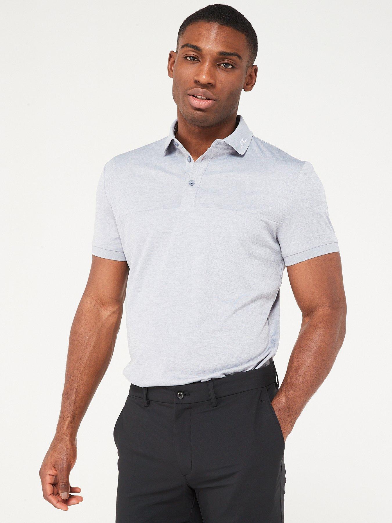 J. LINDEBERG J.Lindeberg - Black Heath Logo Golf Polo Shirt - Men'S -  Polyester for Men