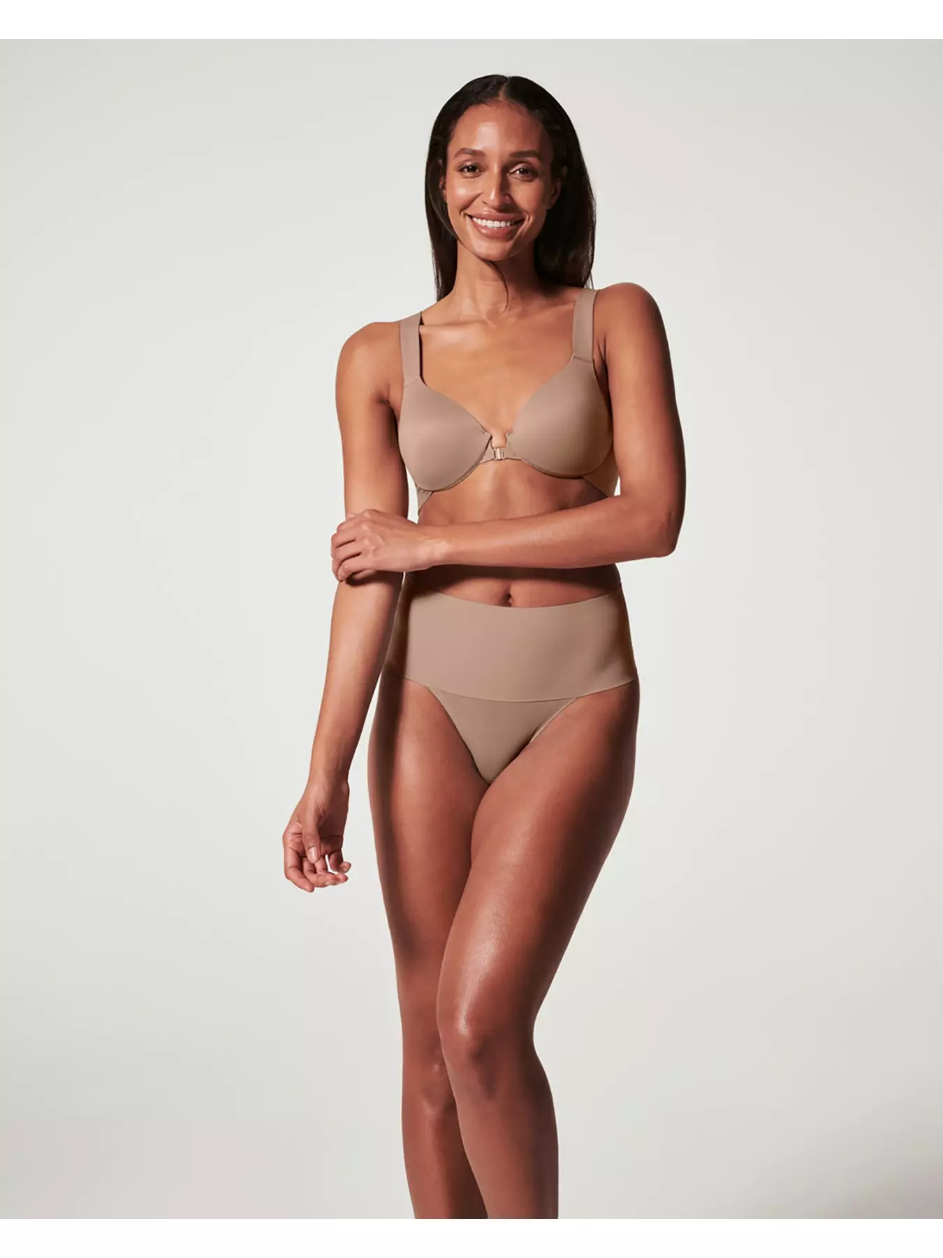 Spanx Seamless contouring thong in beige