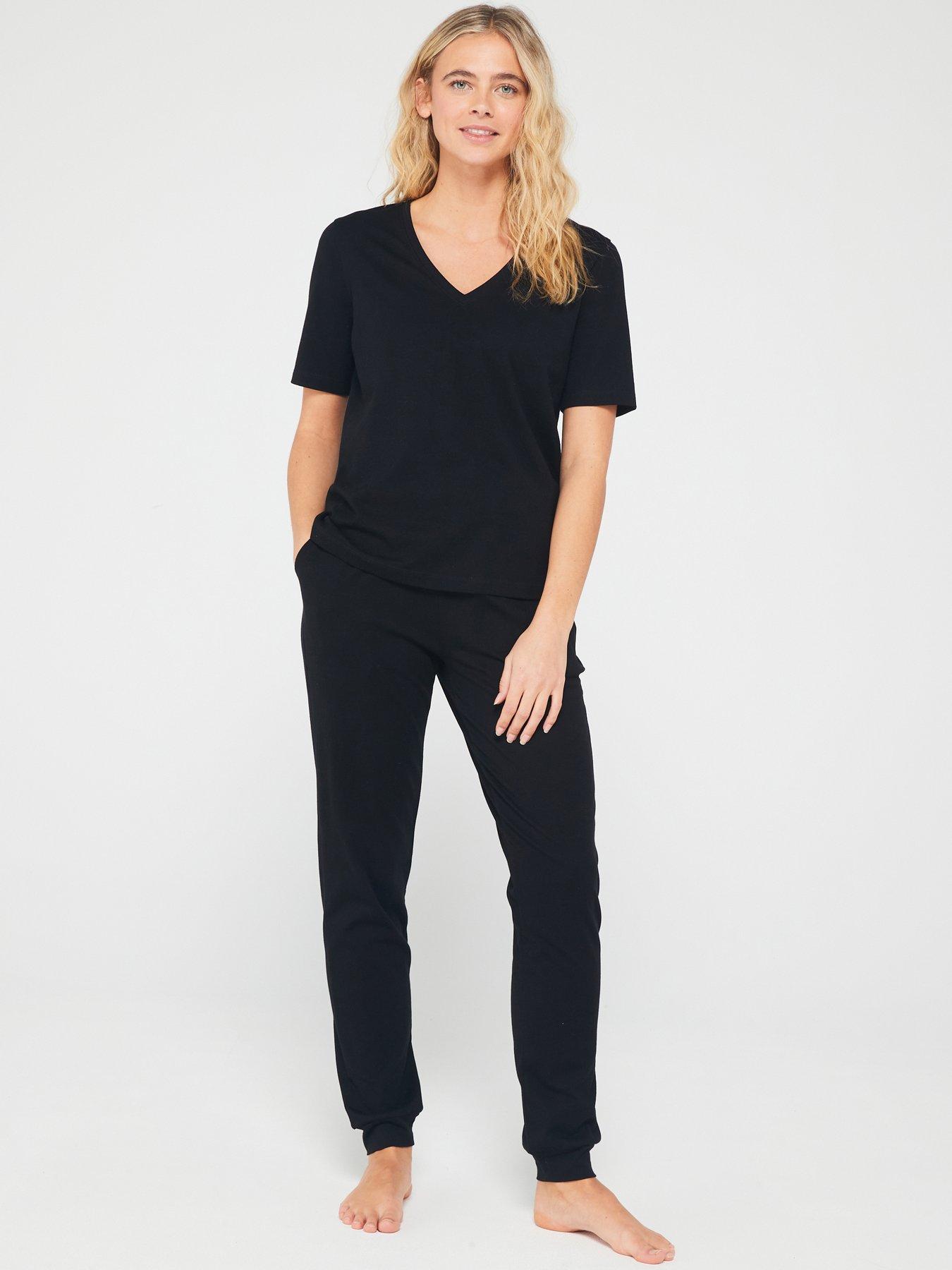 everyday-mid-sleeve-v-neck-top-and-jogger-pjnbspset-black