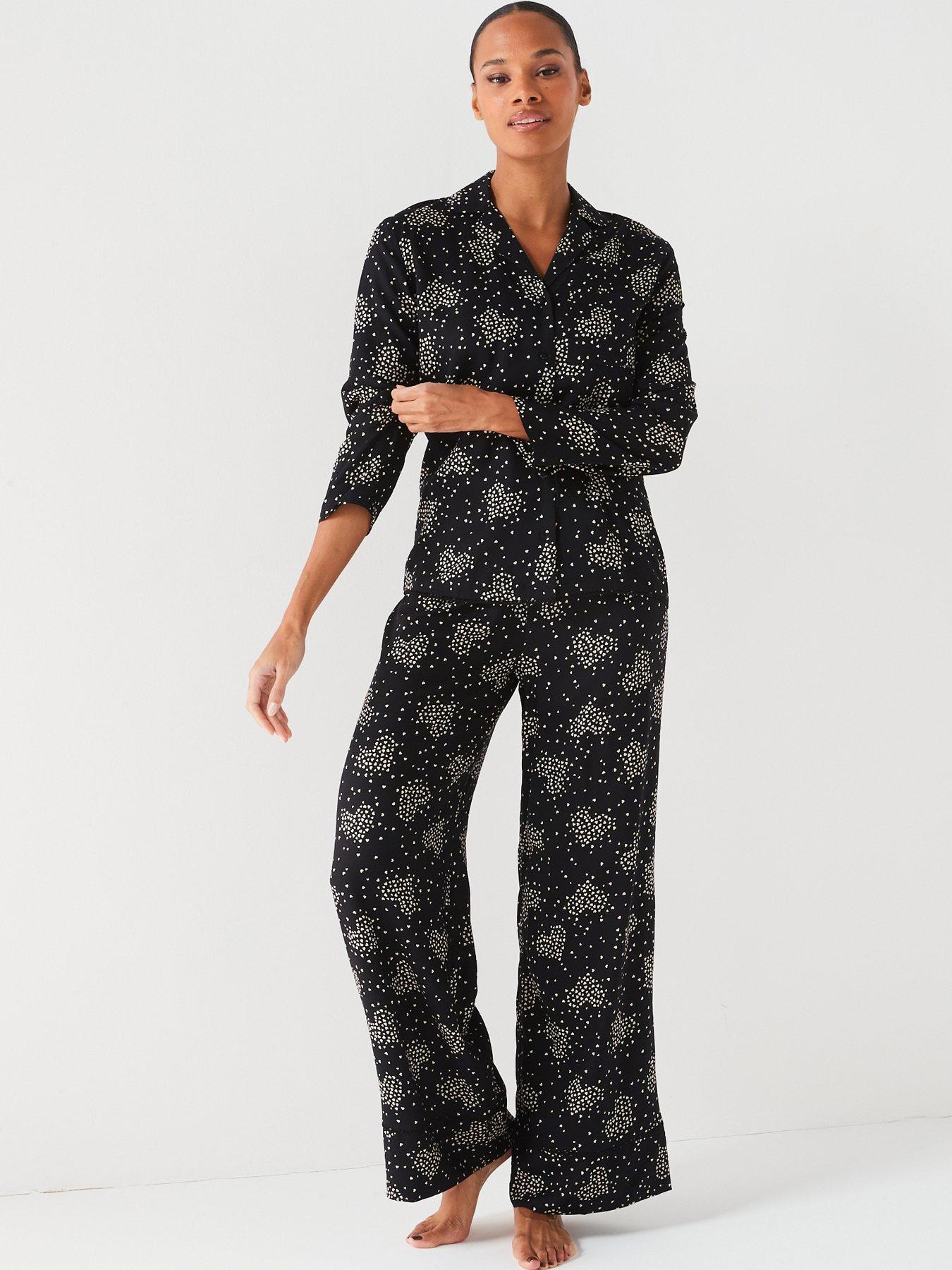 Black, Pyjama Sets, Pyjamas, Nightwear & loungewear
