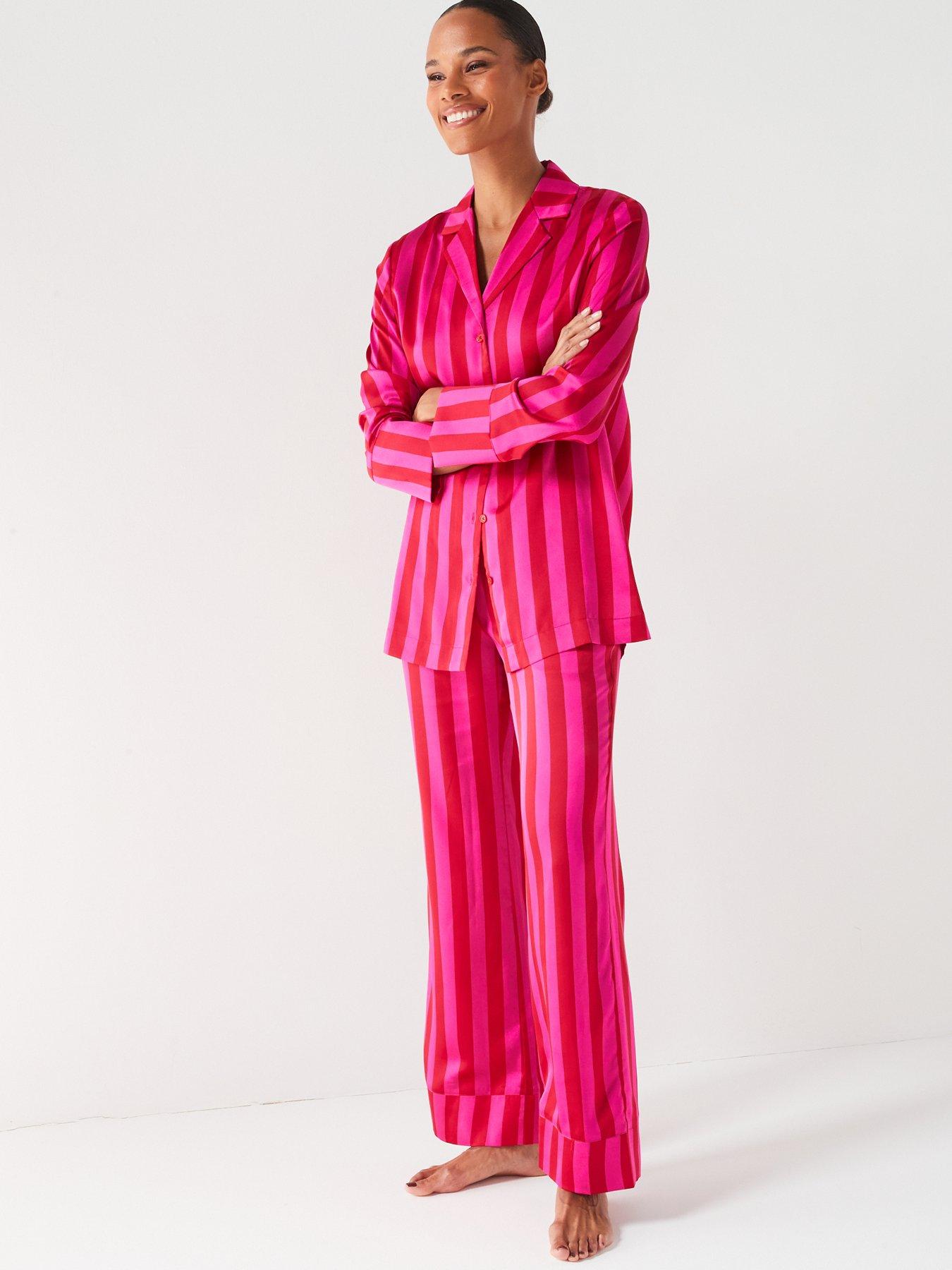 Victoria secret discount pink striped pajamas