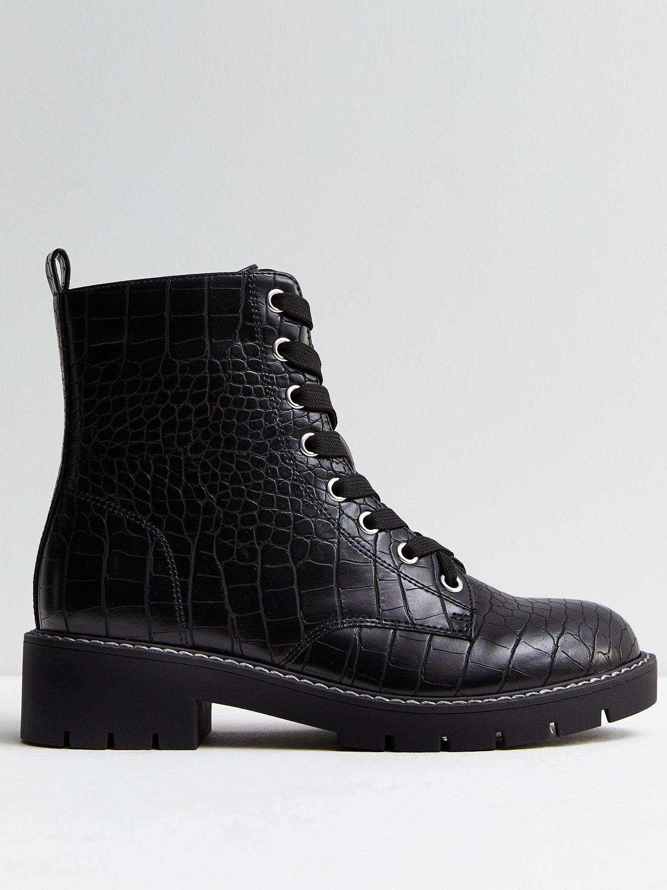 New look discount faux croc boots