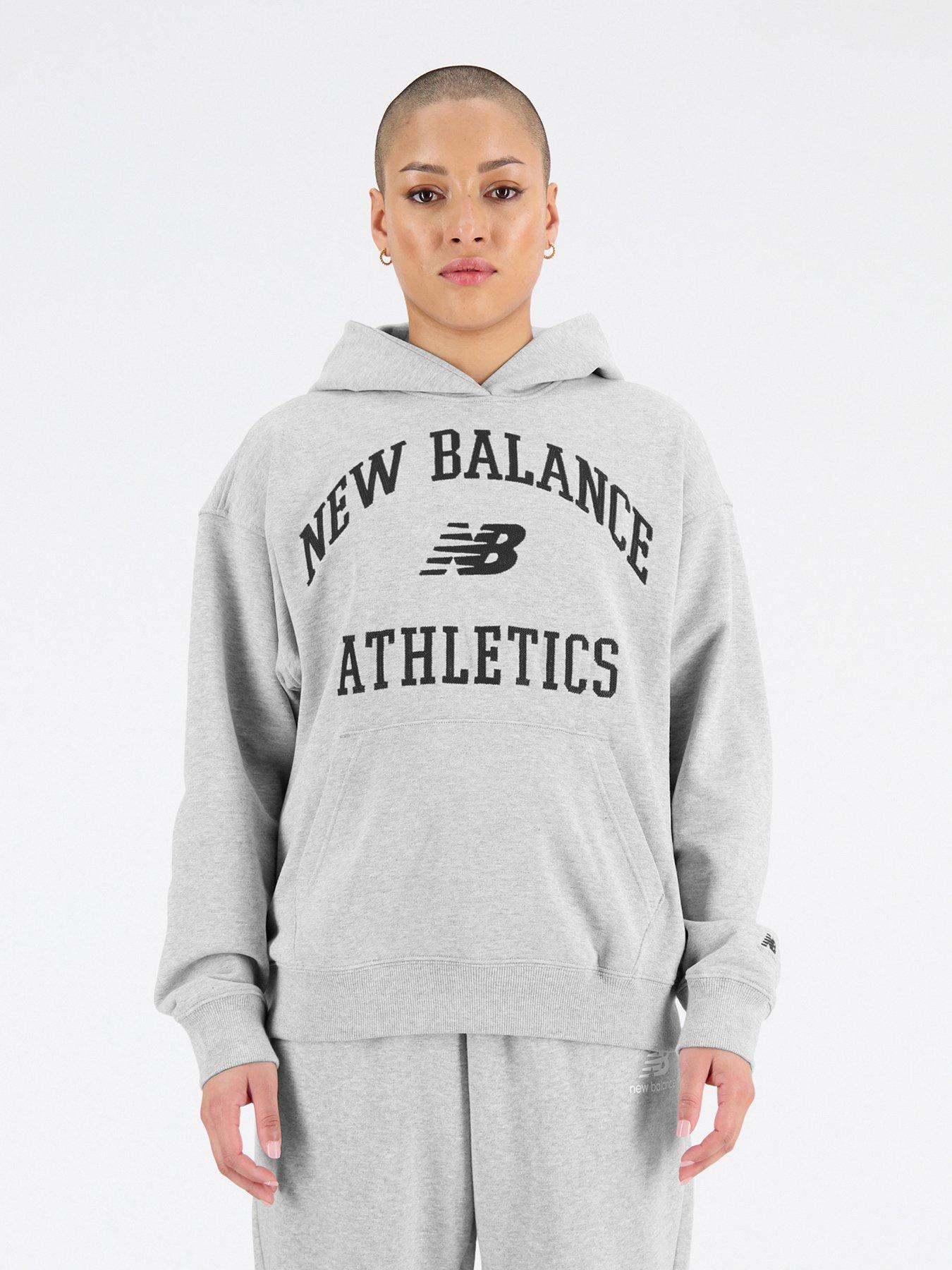 Athletics Varsity Oversized Fleece Hoodie Grey
