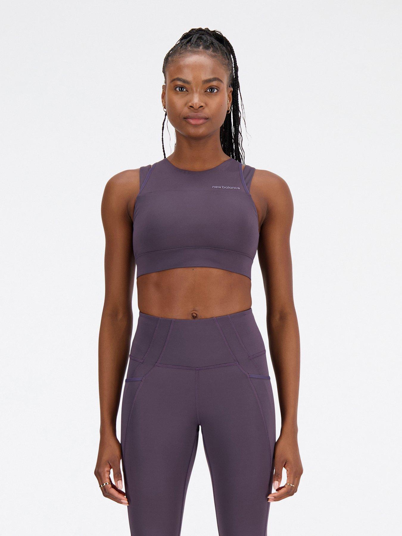 New Balance Shape Shield Crop Bra - Dark Grey